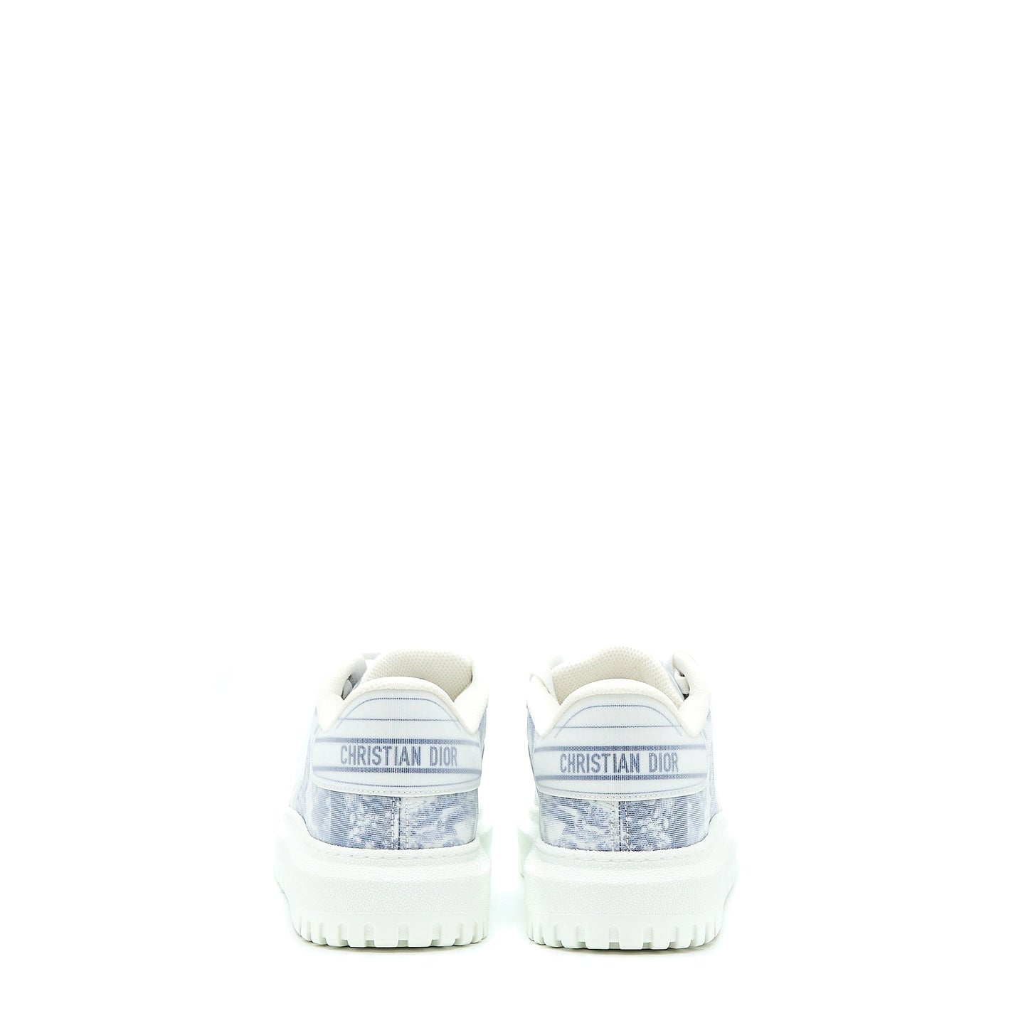 Dior Size 37 Addict Blue Toile De Jouy Technical Fabric Low Top Sneakers