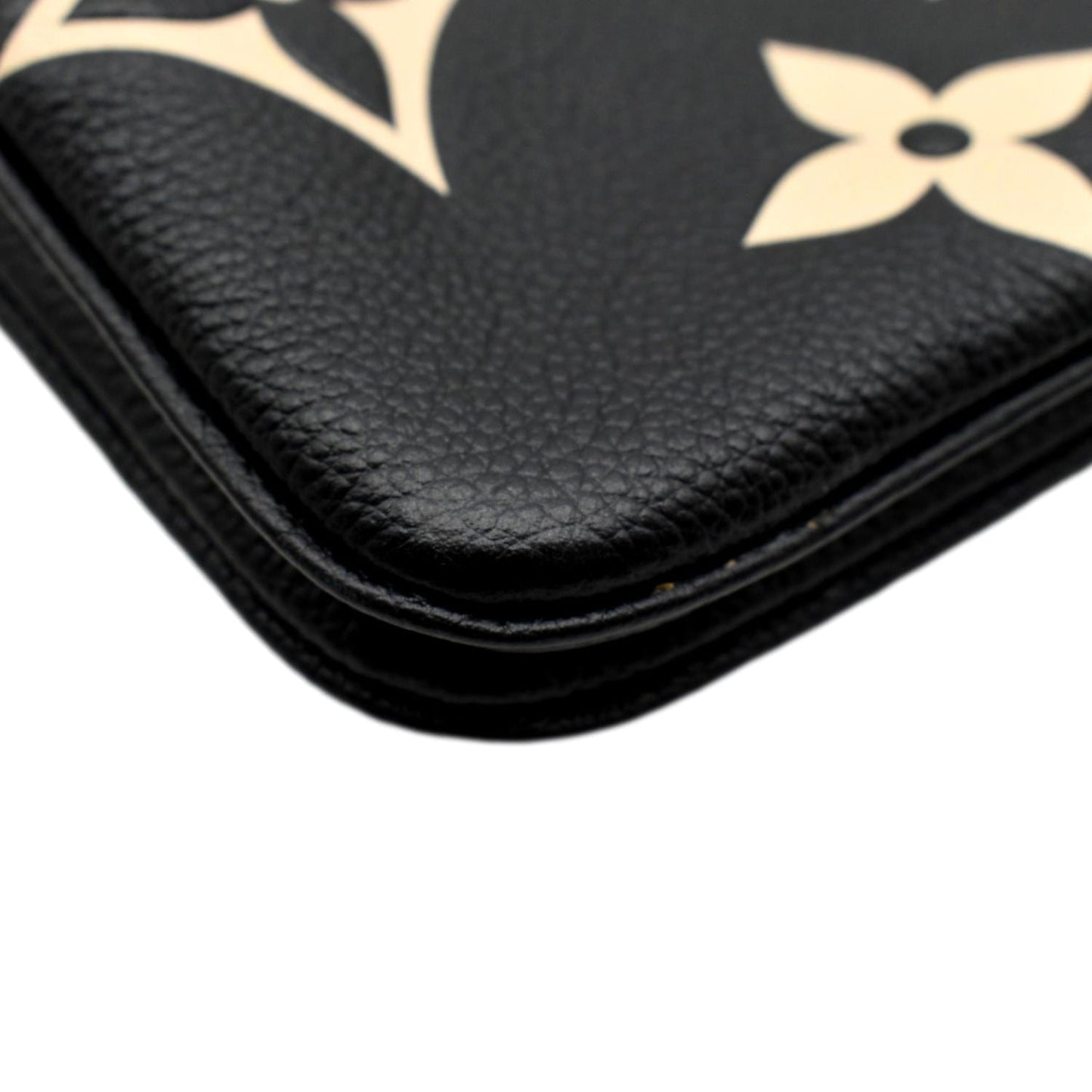 LOUIS VUITTON Double Zip Pochette Monogram Empreinte Crossbody Bag Bicolor
