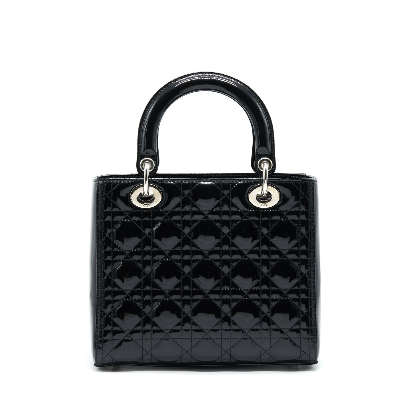 Dior Medium Lady Dior Patent Leather Black