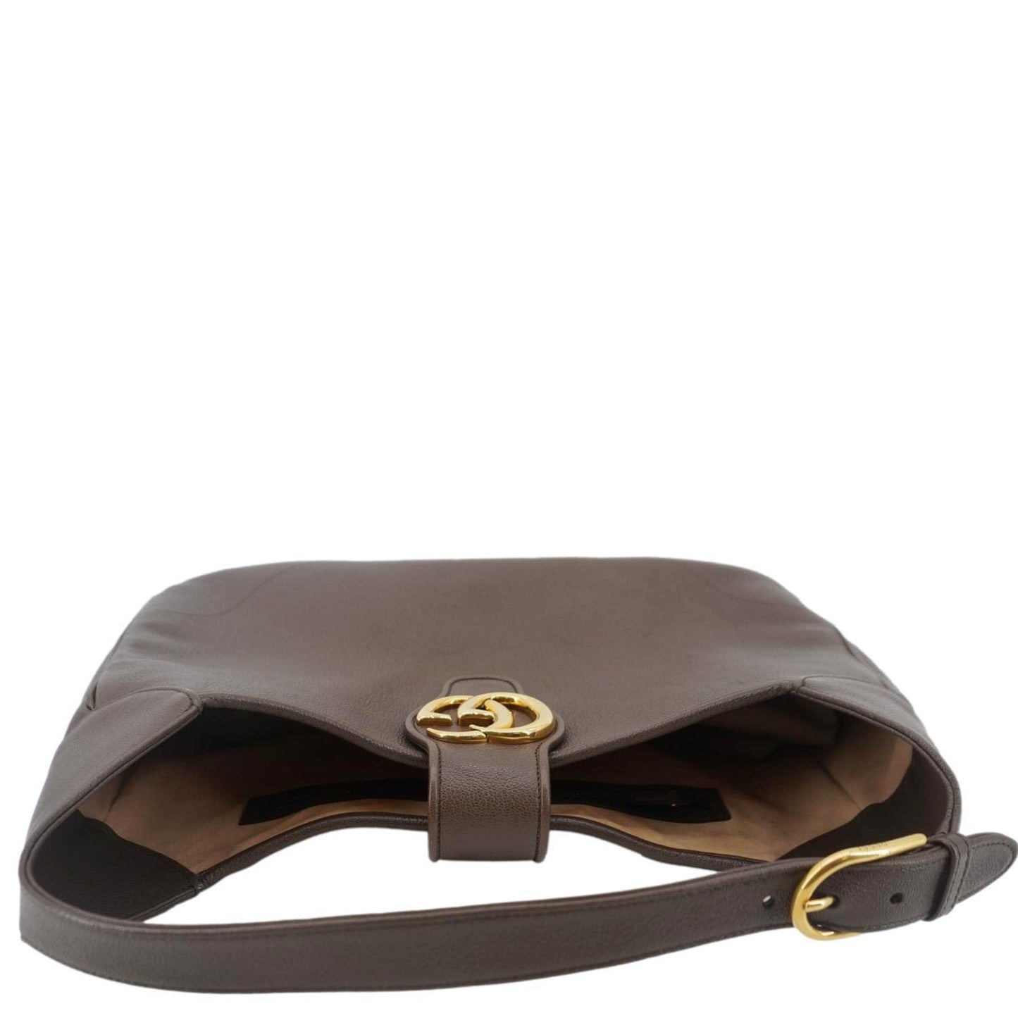 GUCCI Aphrodite Medium Leather Crossbody Bag Brown 755344