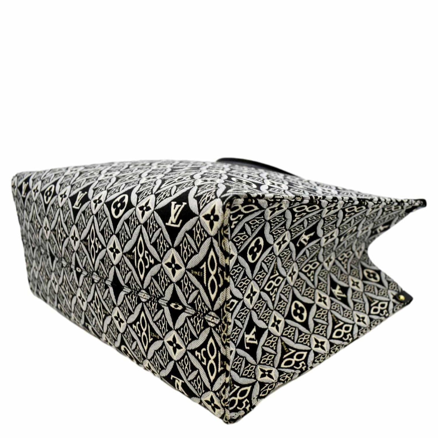 LOUIS VUITTON Onthego GM 1854 Jacquard Tote Bag Grey
