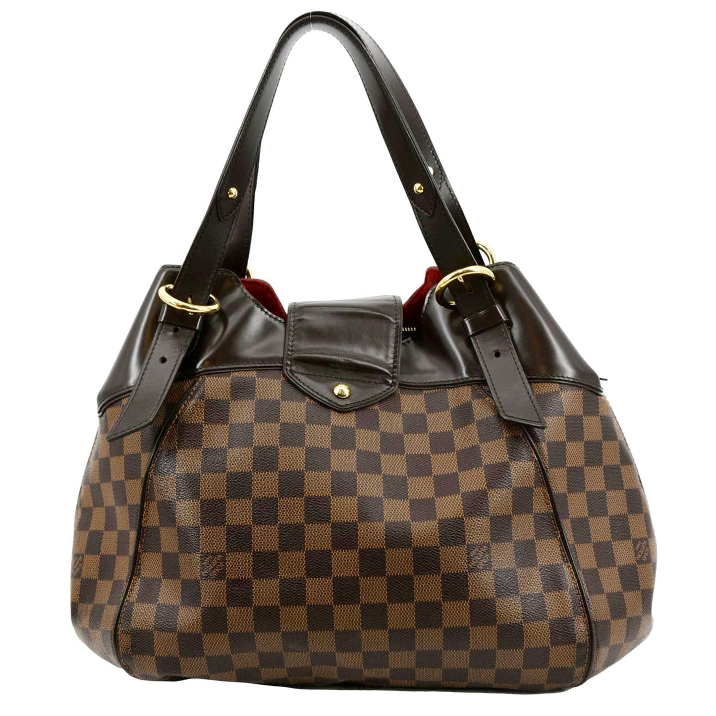LOUIS VUITTON Sistina GM Damier Ebene Shoulder Bag Brown