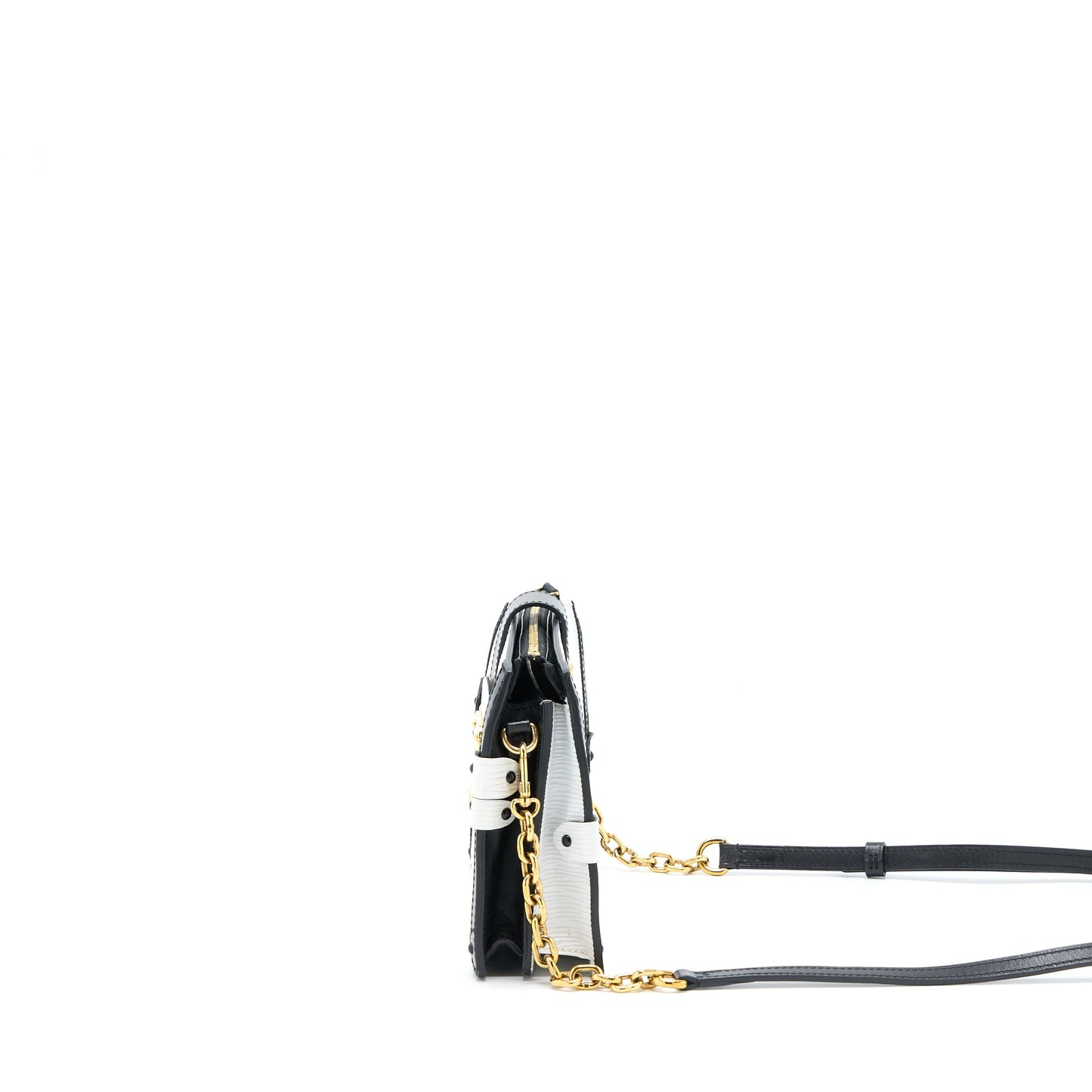 Louis Vuitton Trunk Clutch Epi Black/White