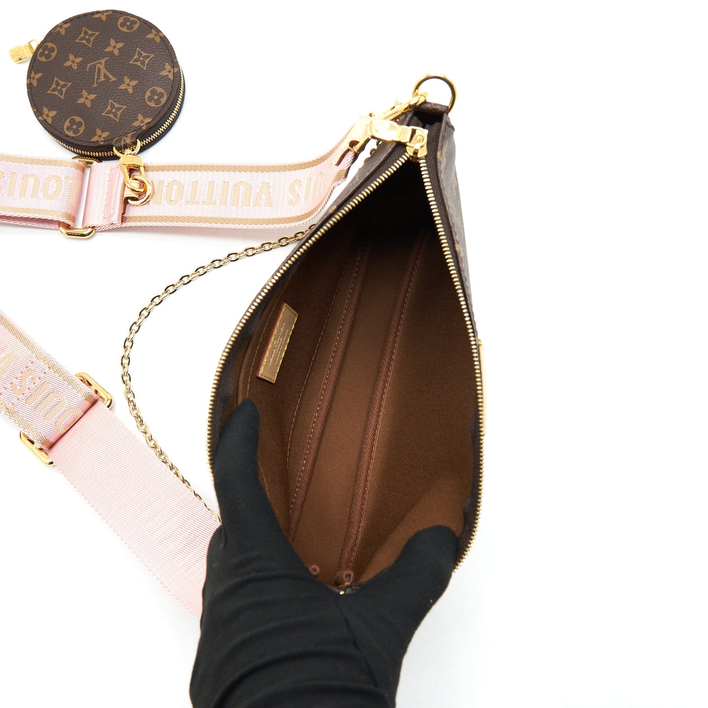 Louis Vuitton Multi Pochette Accessories Pink Strap