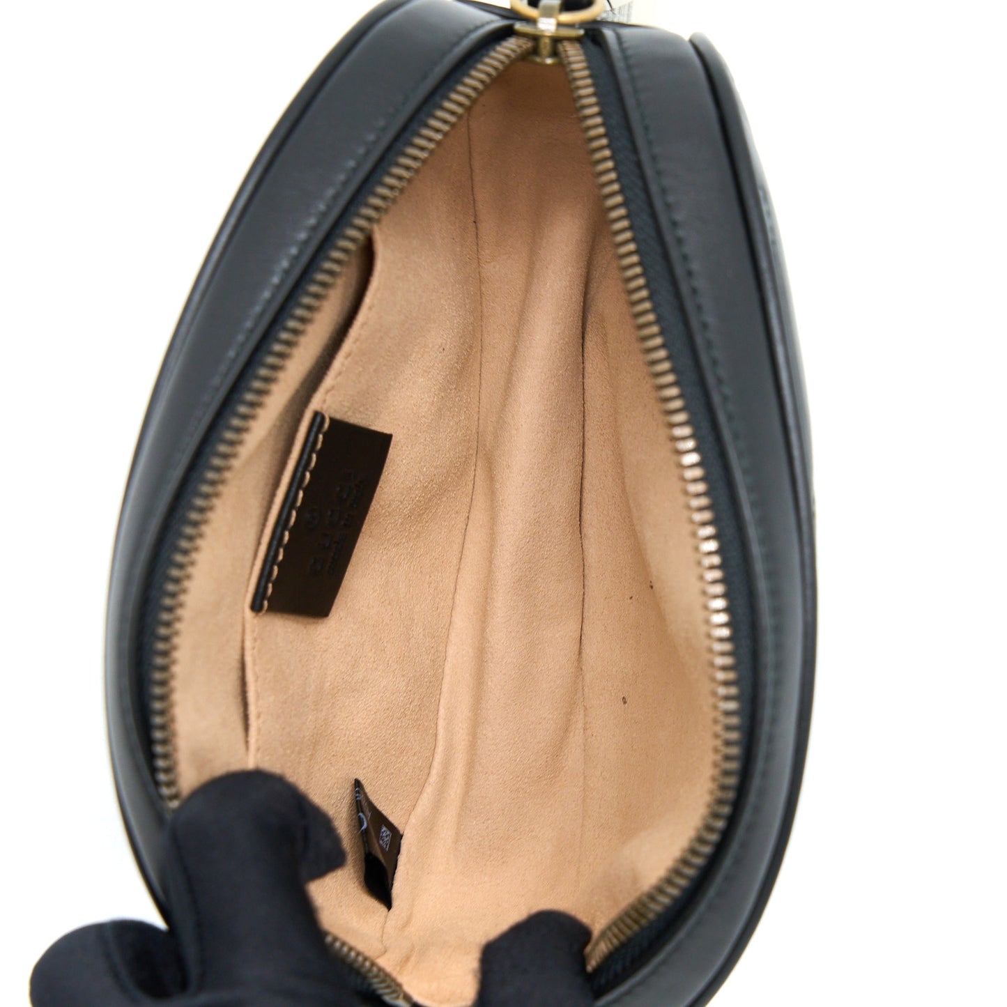 Gucci Marmont Round Belt Purse Black