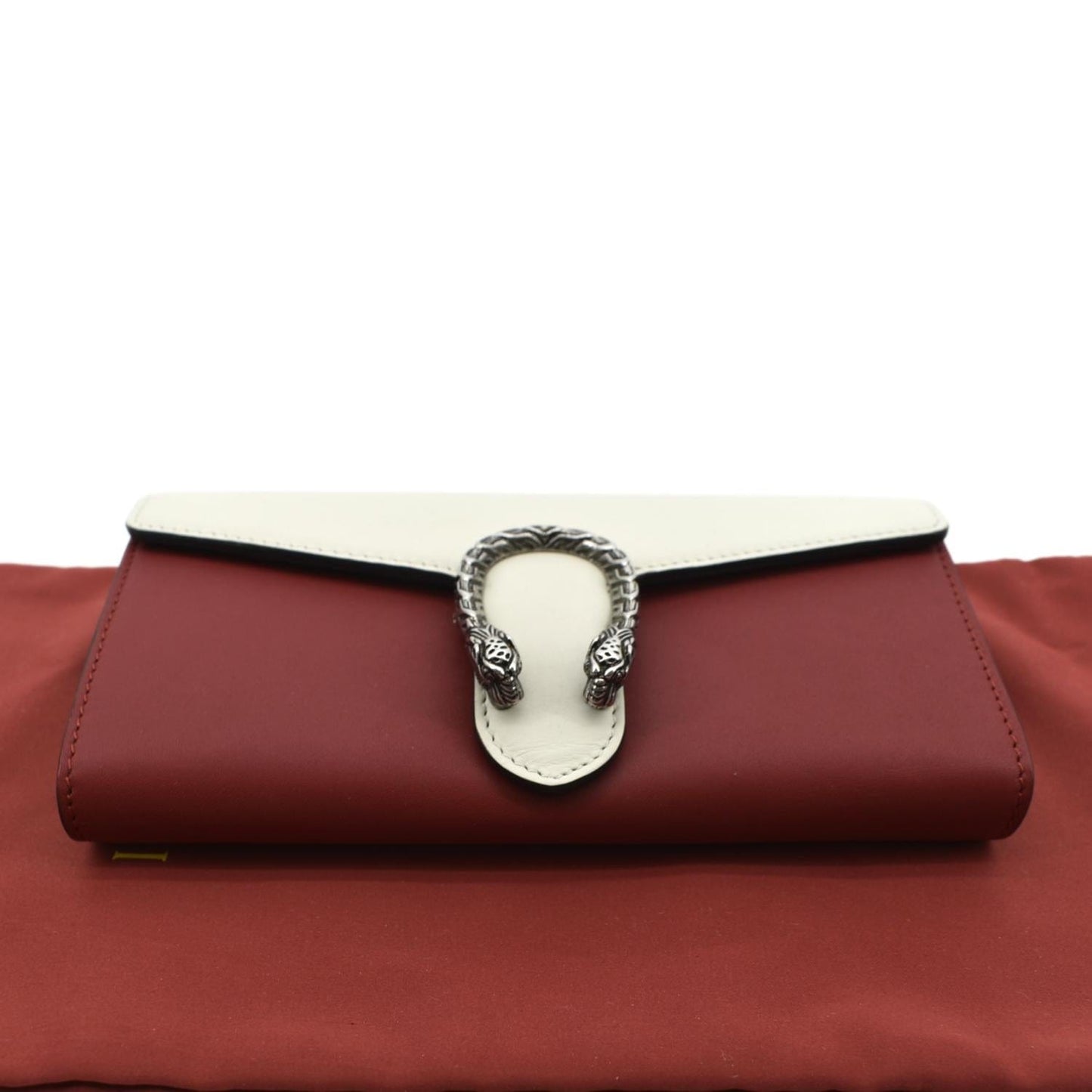 GUCCI Dionysus Leather Chain Clutch Red 404141