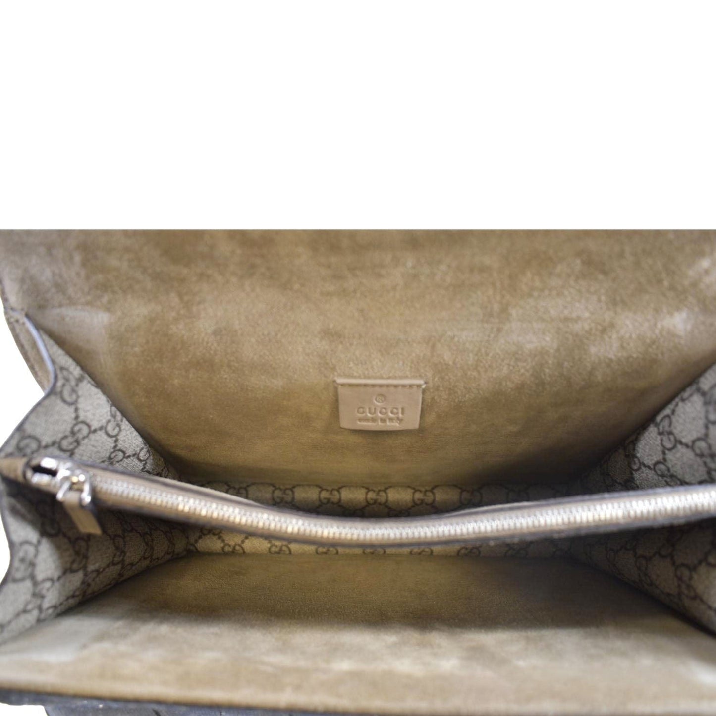 GUCCI Dionysus Medium GG Supreme Embroidered Sequin Shoulder Bag Beige 400235