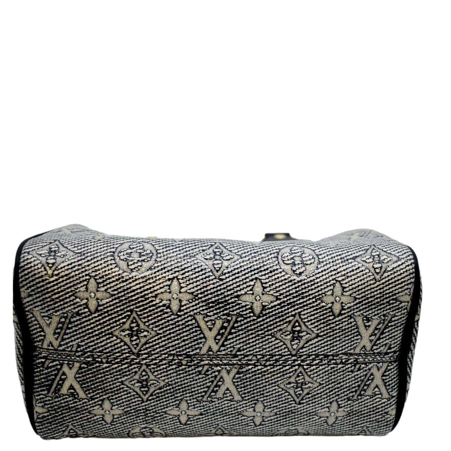 LOUIS VUITTON Speedy 20 Bandouliere Monogram Jacquard Canvas Satchel Bag Blue