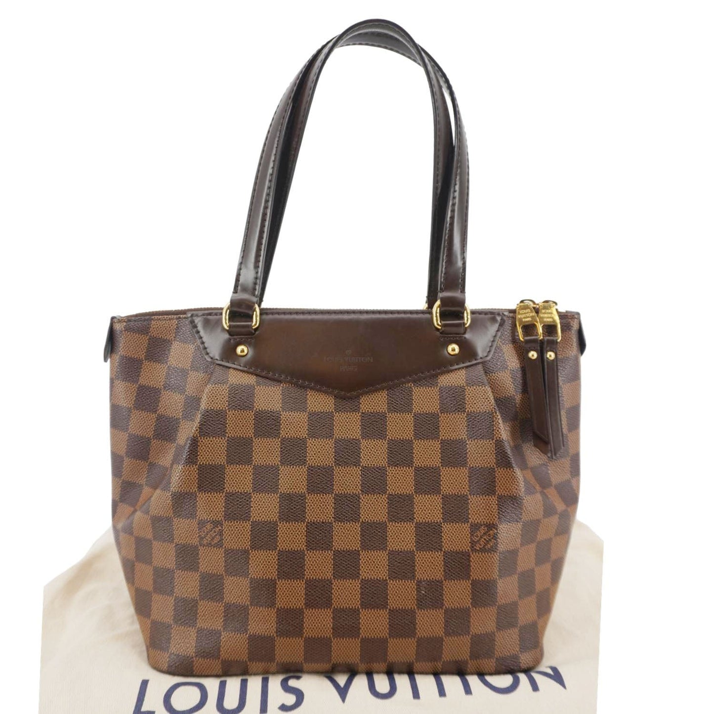 LOUIS VUITTON Westminster PM Damier Ebene Tote Shoulder Bag Brown