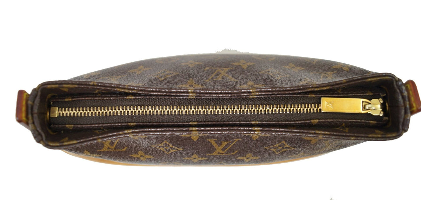 LOUIS VUITTON Monogram Canvas Looping MM Brown Shoulder Bag