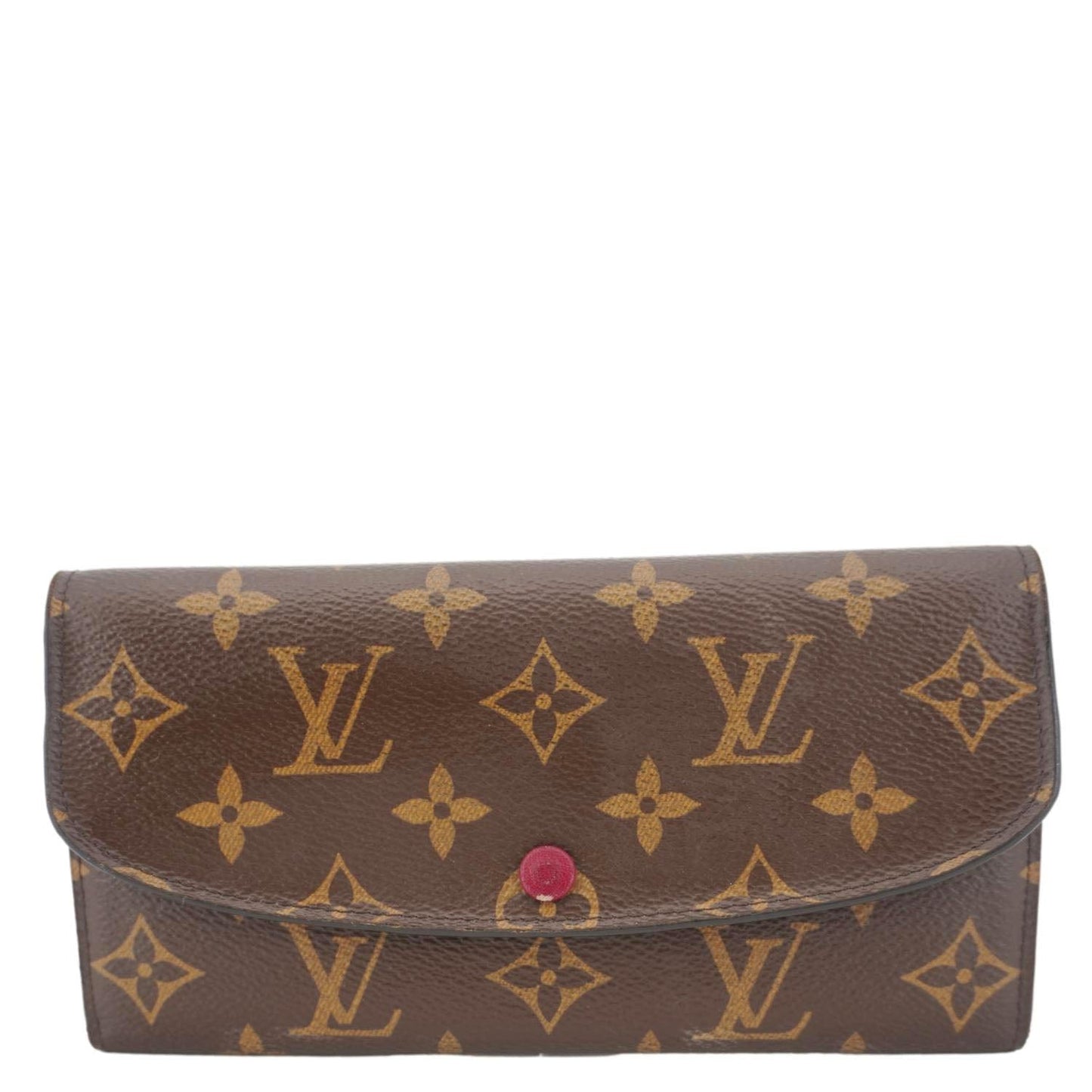 LOUIS VUITTON Emilie Monogram Canvas Wallet Fuchsia