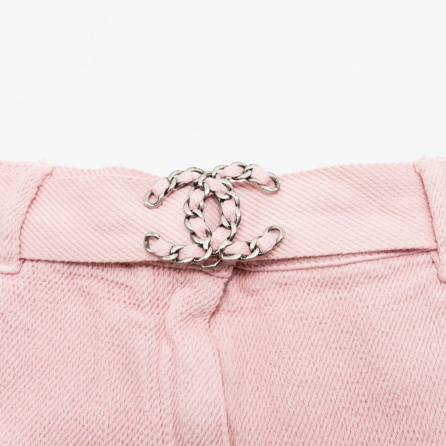 Chanel Size 36 Wide Leg Pants Cotton Pink