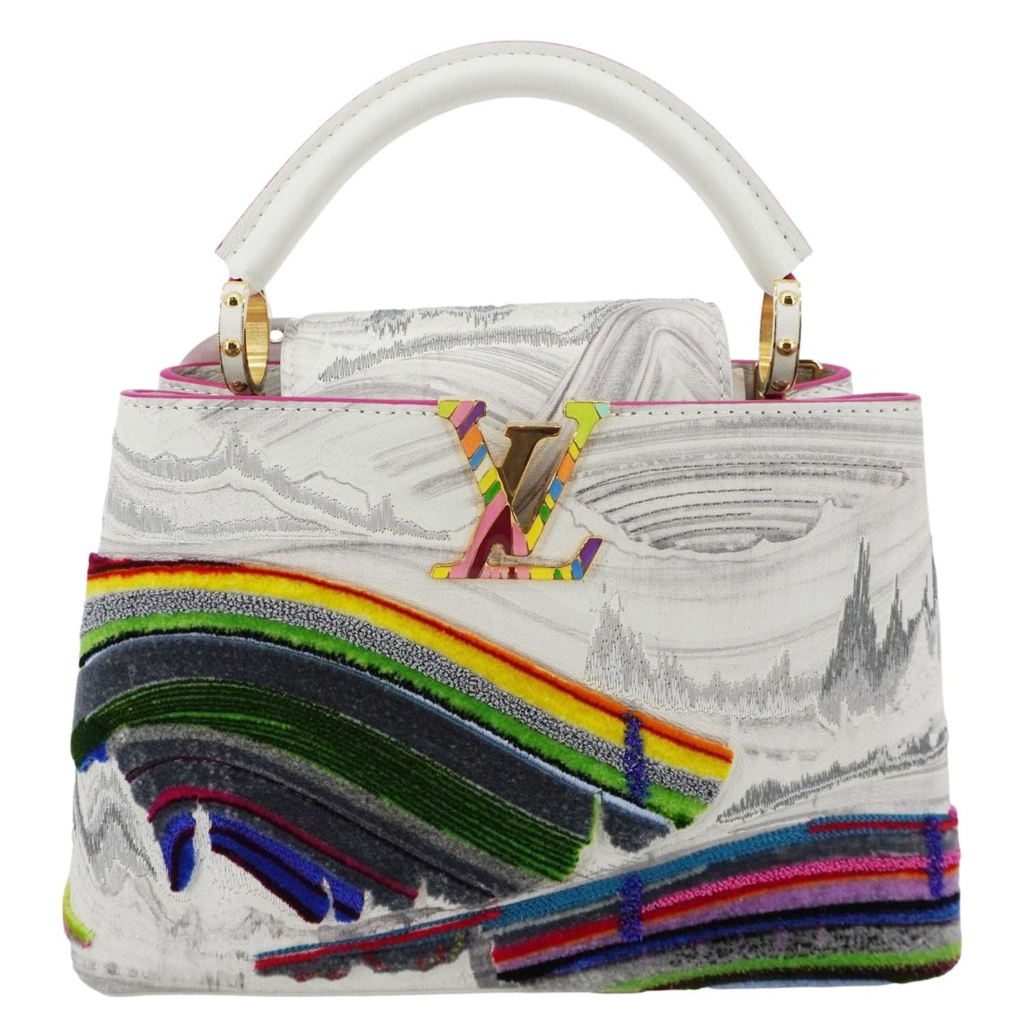 LOUIS VUITTON Artycapucines BB Huang Yuxing 145 of 200 Limited Edition Leather Shoulder Bag Multicolor