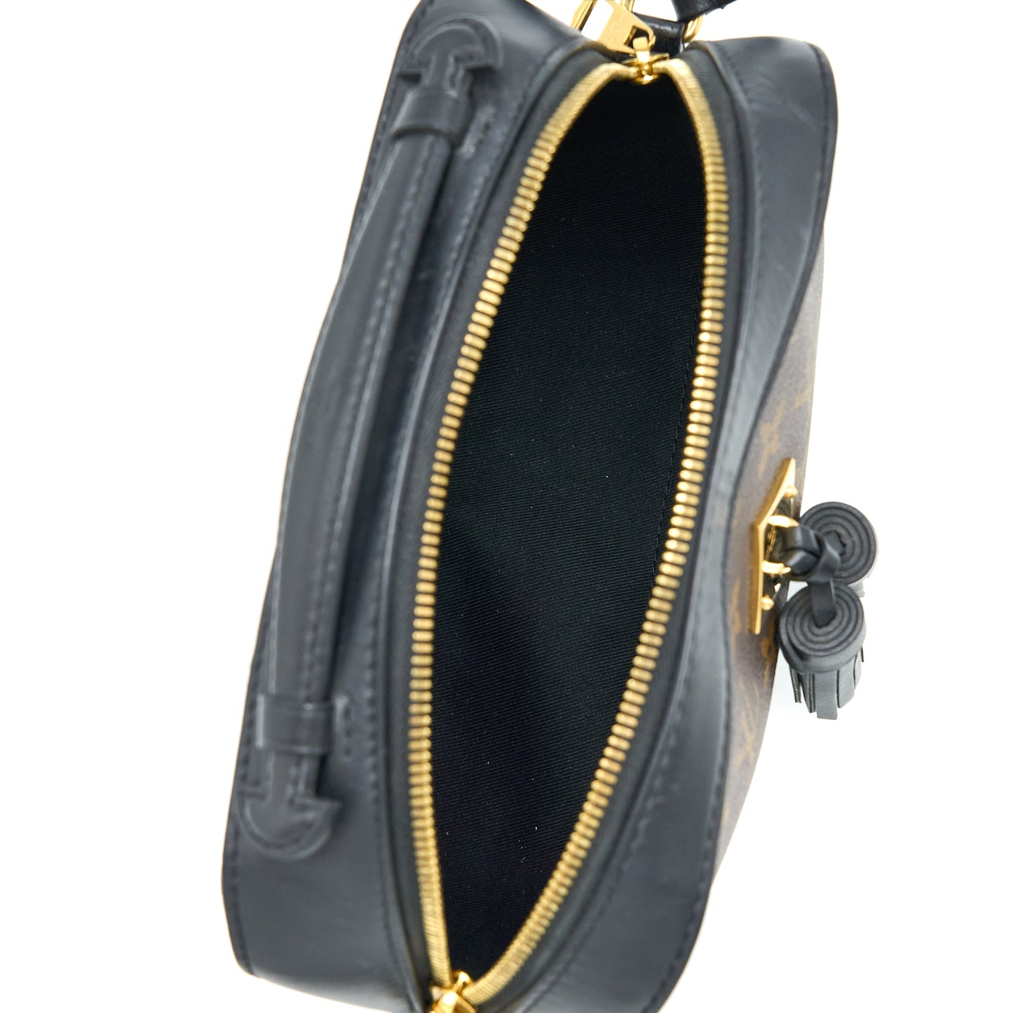 Louis Vuitton Crossbody Camera Purse Monogram Canvas/Black Leather