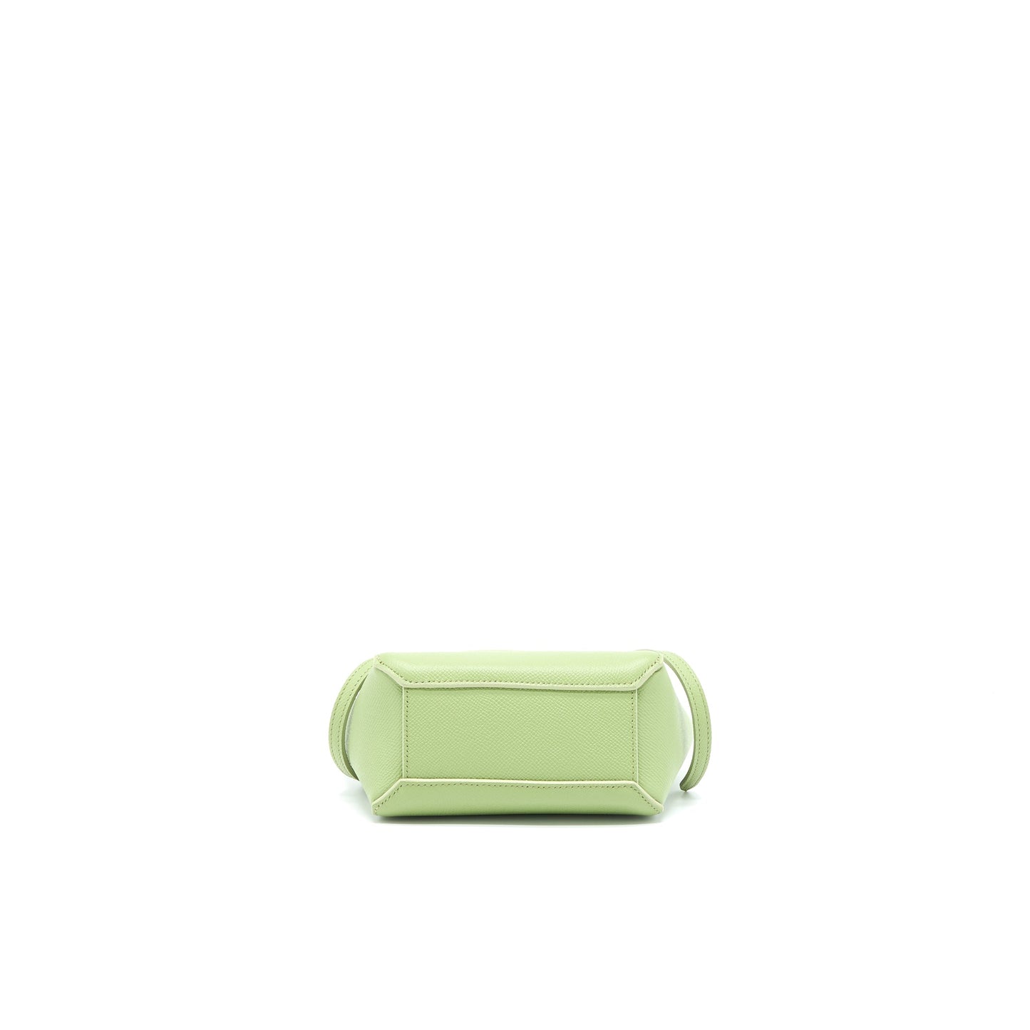 Celine Pico Belt Purse Grained Calfskin Light Green