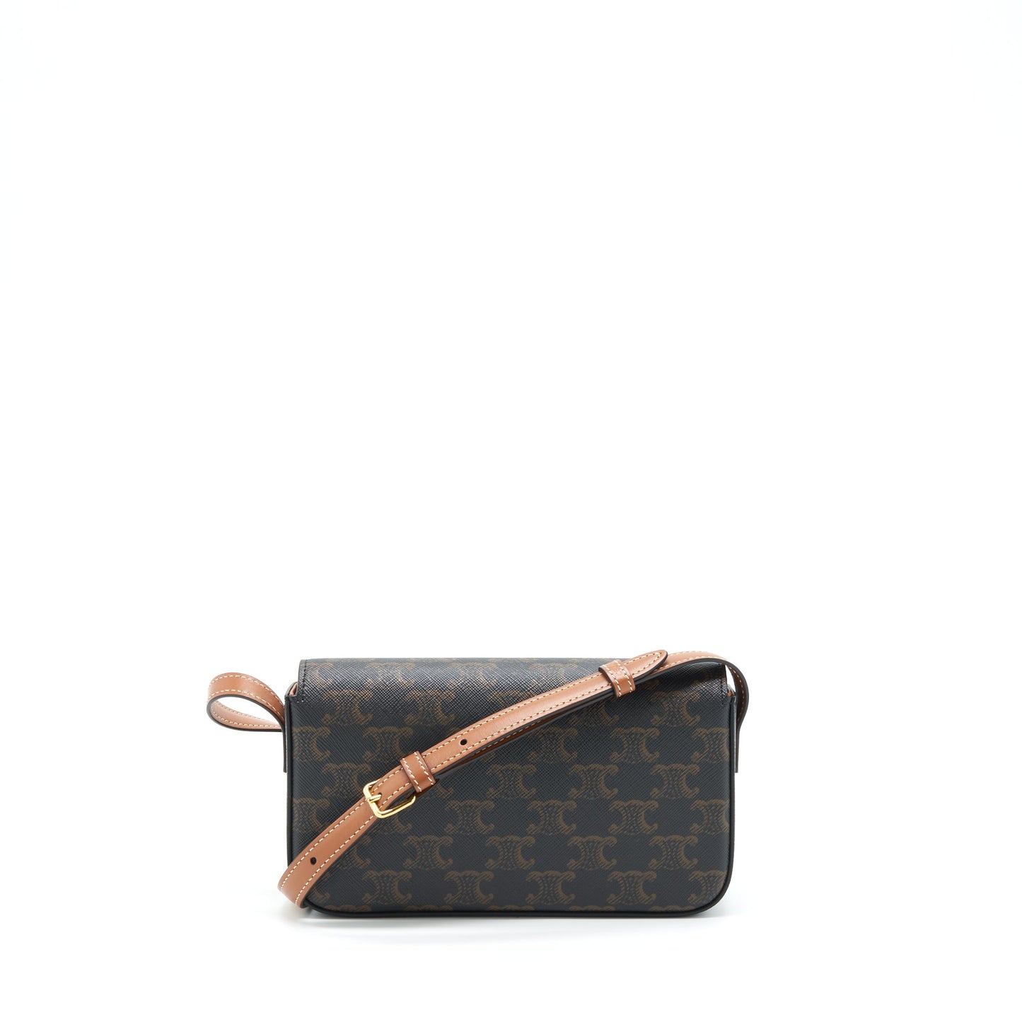 Celine Triomphe Mini Purse Calfskin Tan