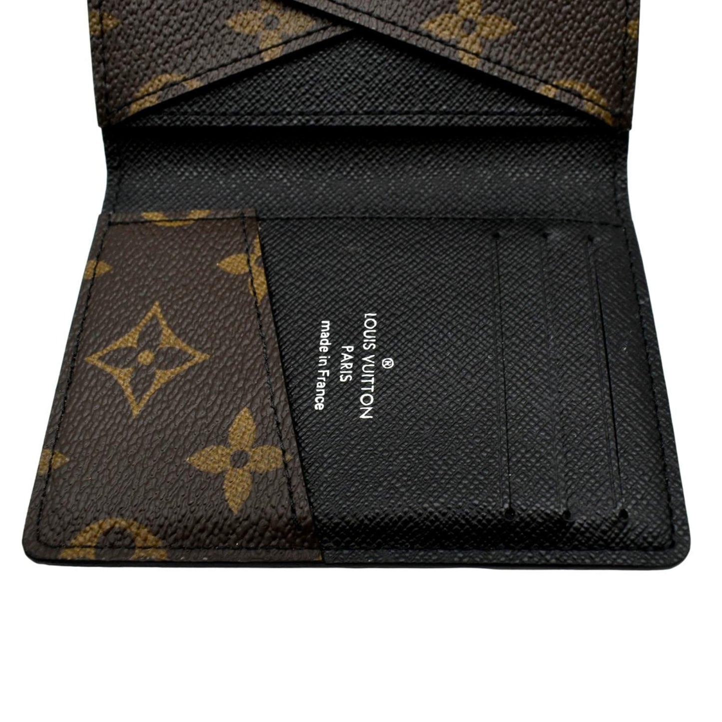 LOUIS VUITTON Pocket Organizer Monogram Canvas Wallet Black/Brown