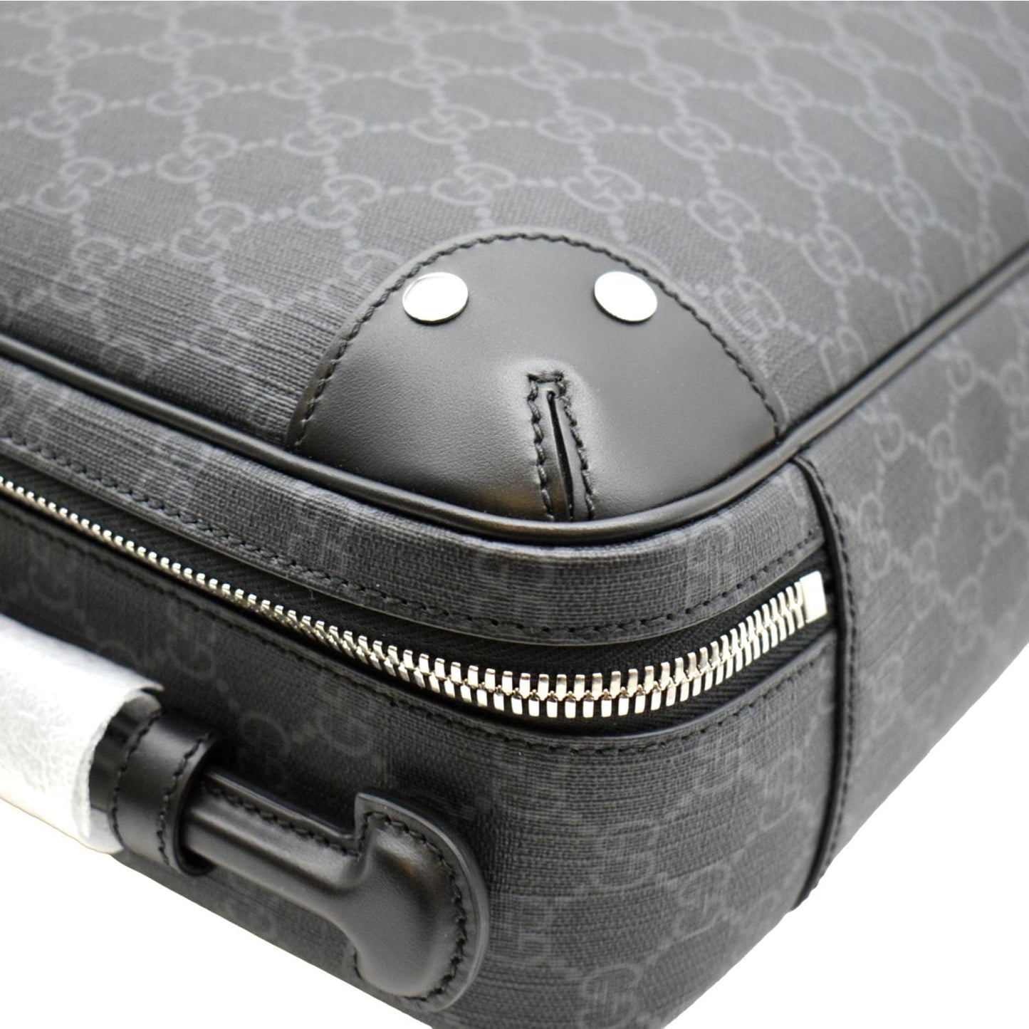 GUCCI GG Briefcase Supreme Canvas Backpack Bag Black 658543