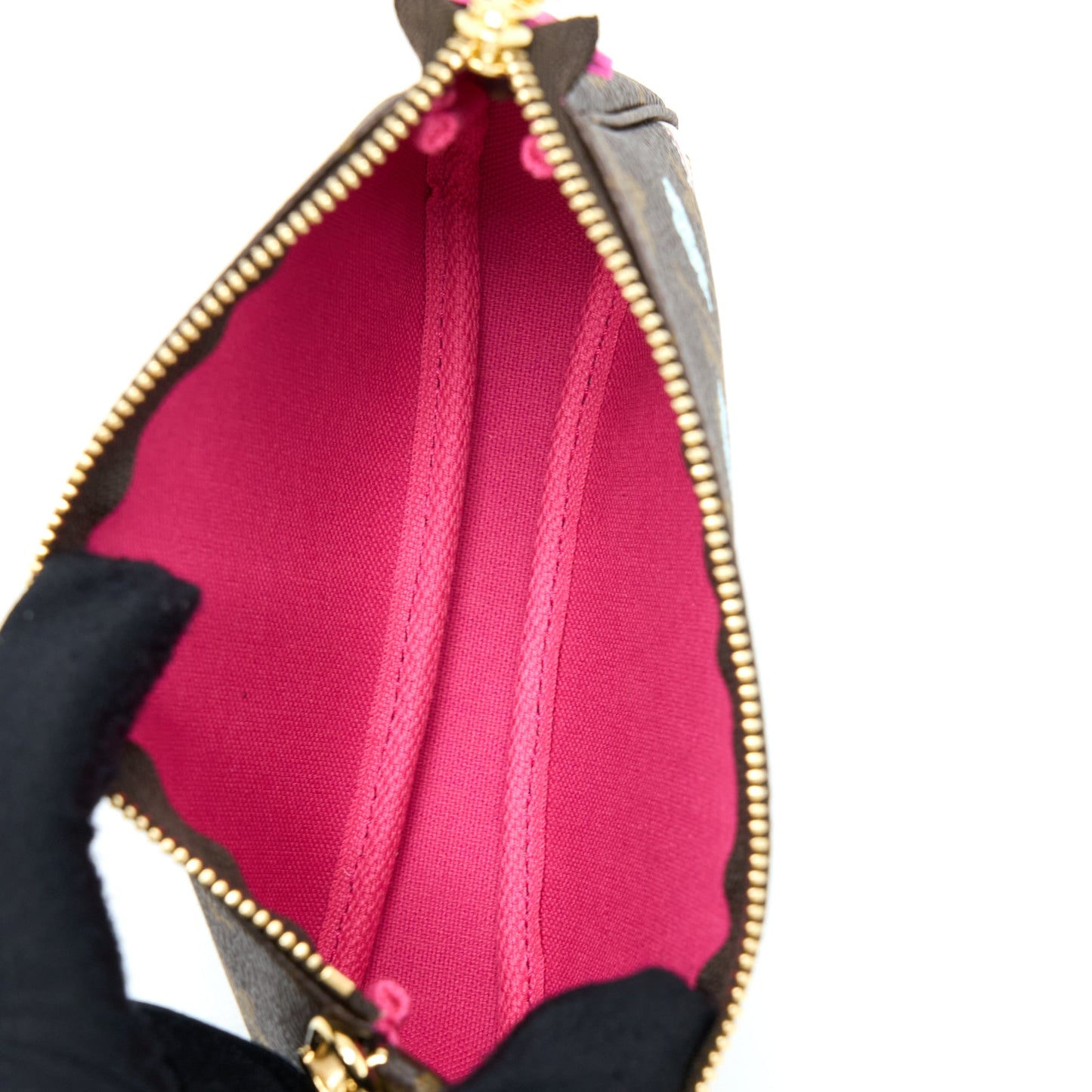 Louis Vuitton 2022 Christmas Limited Mini Pochette Accessories Monogram Canvas Seoul Boutique
