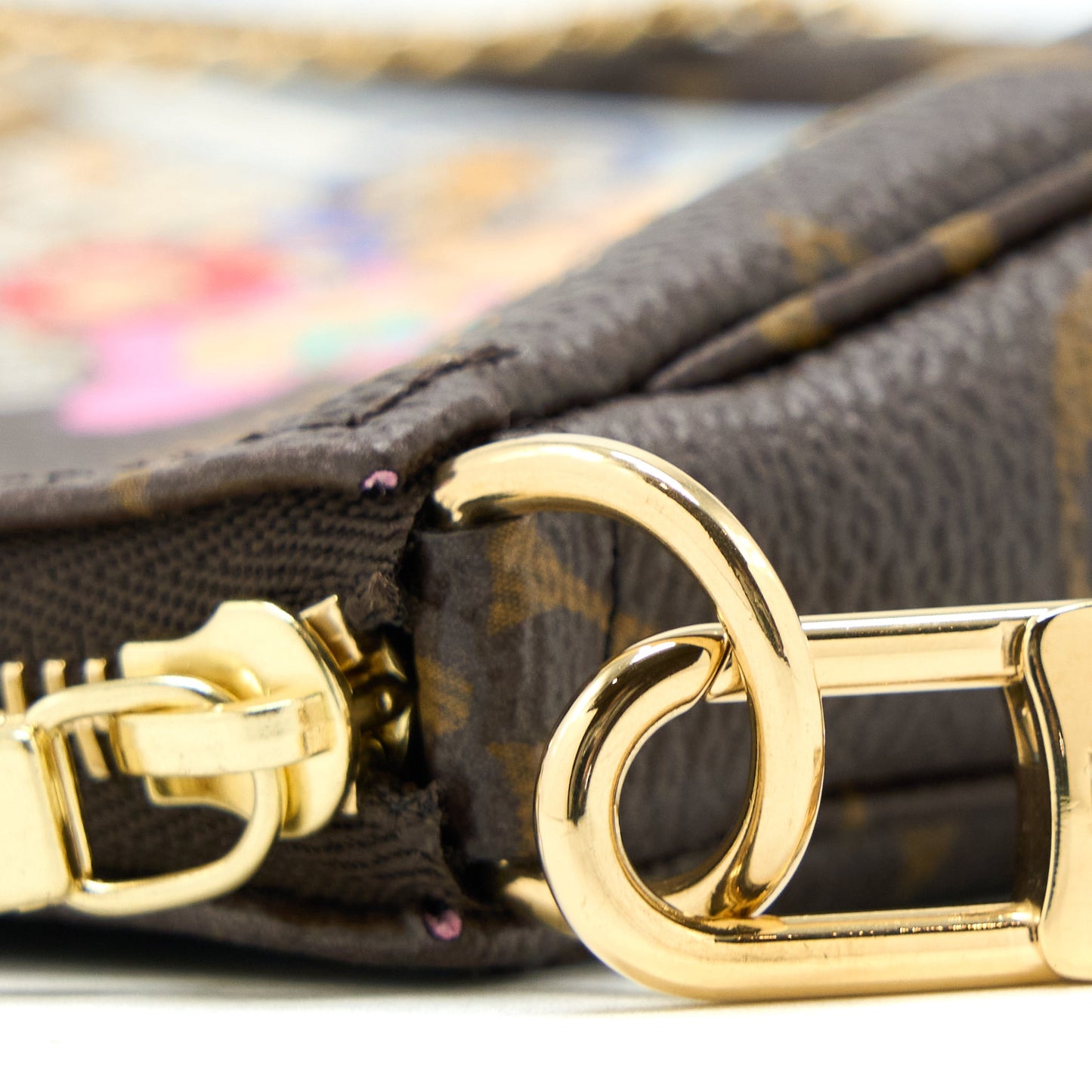 Louis Vuitton 2022 Christmas Limited Mini Pochette Accessories Monogram Canvas Paris Boutique