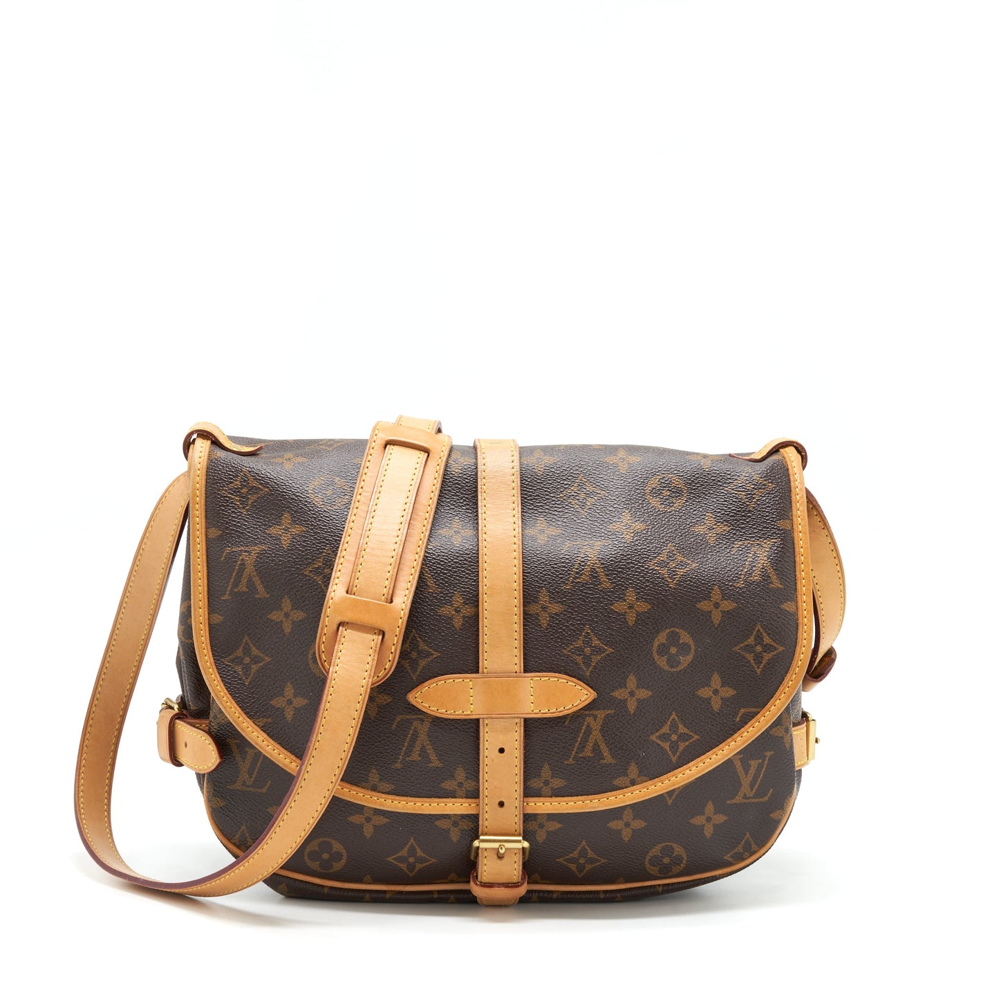 Louis Vuitton Vintage Double Side Crossbody Purse Monogram Canvas