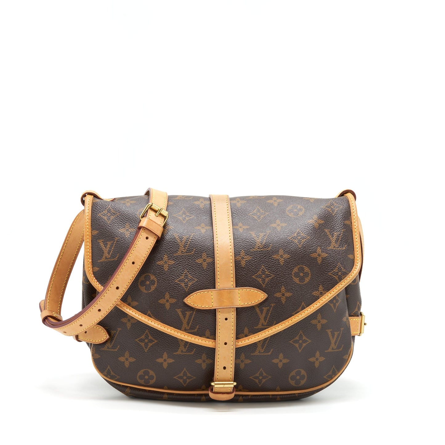 Louis Vuitton Vintage Double Side Crossbody Purse Monogram Canvas