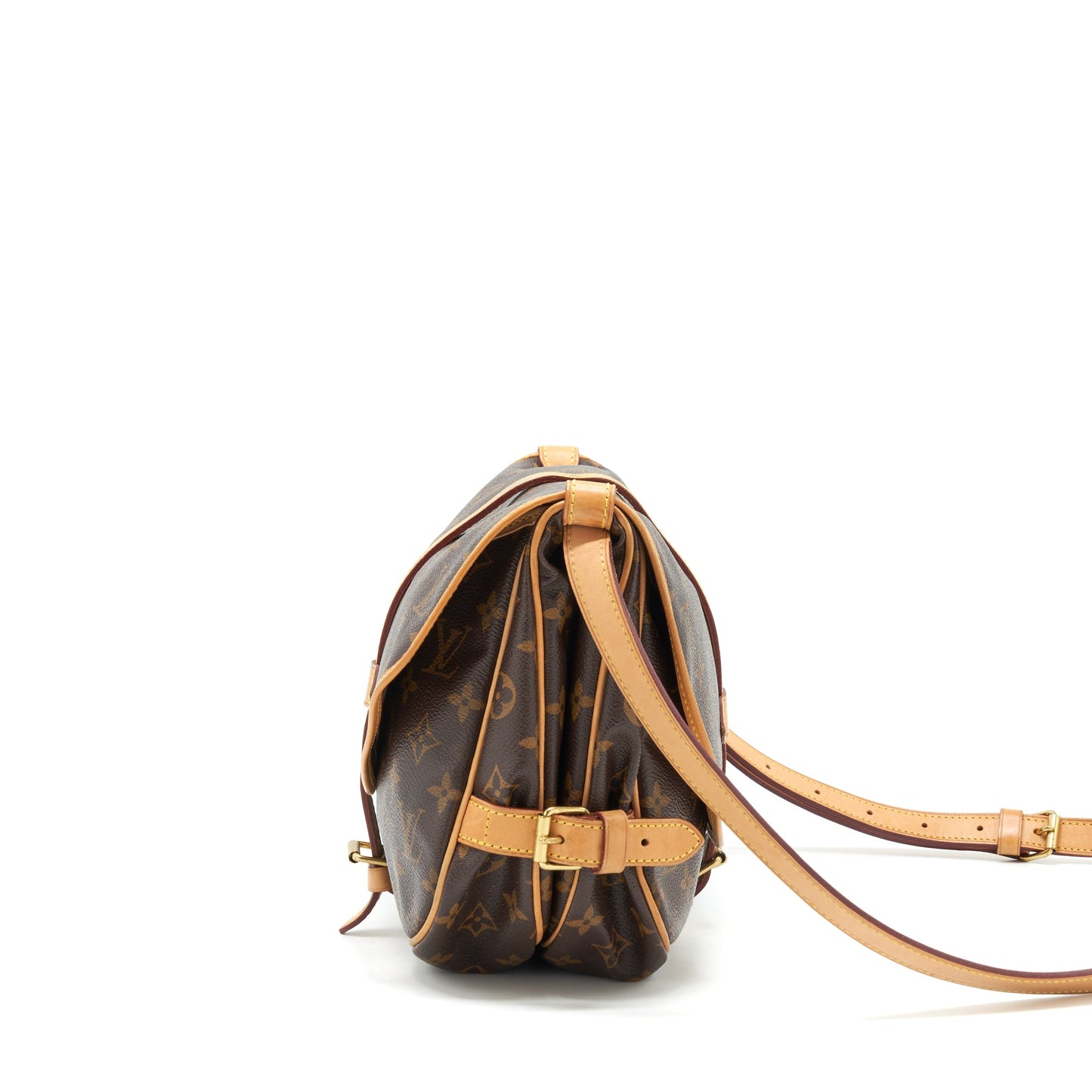 Louis Vuitton Vintage Double Side Crossbody Purse Monogram Canvas