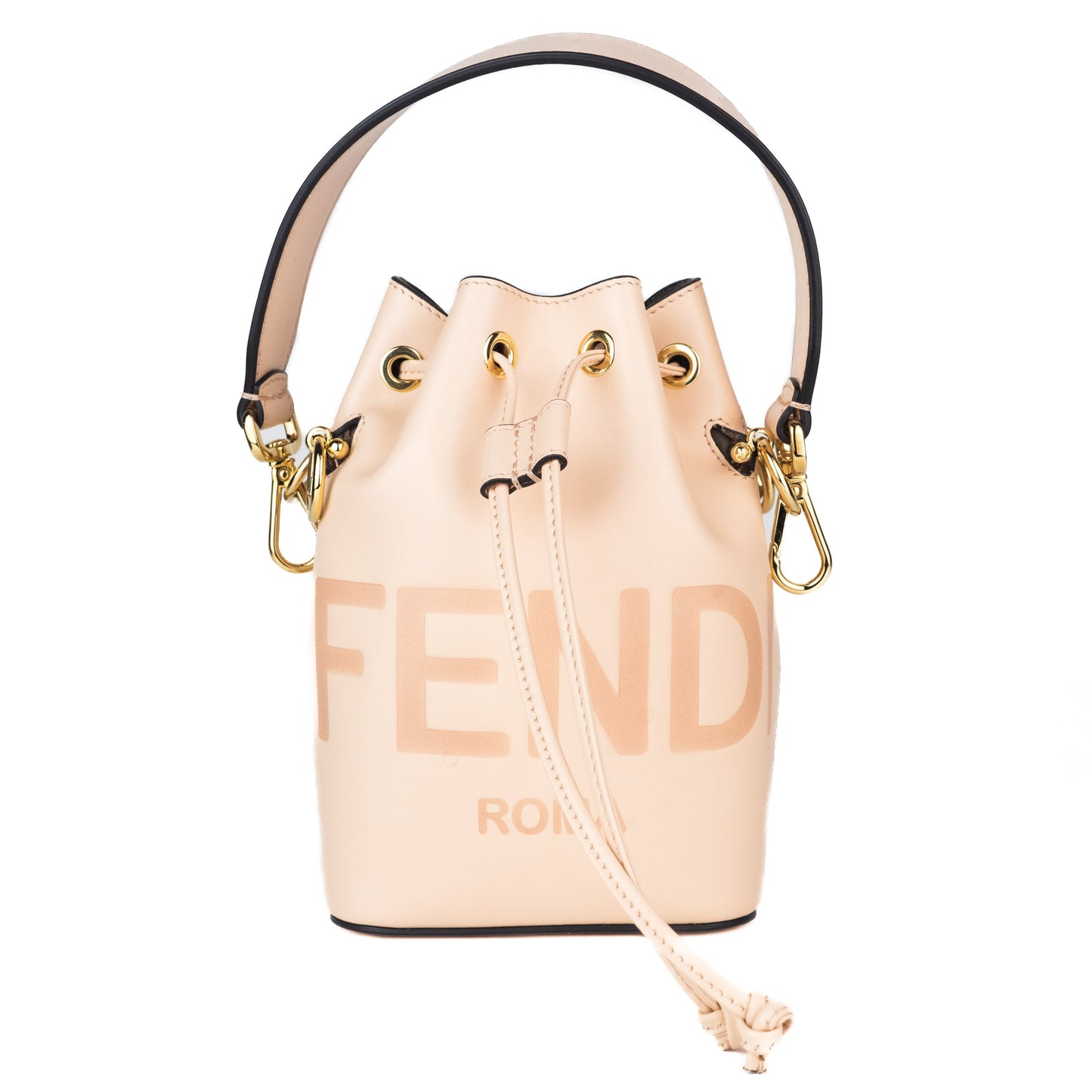 Fendi Mon Tresor Pale Pink Leather Mini Bucket Bag