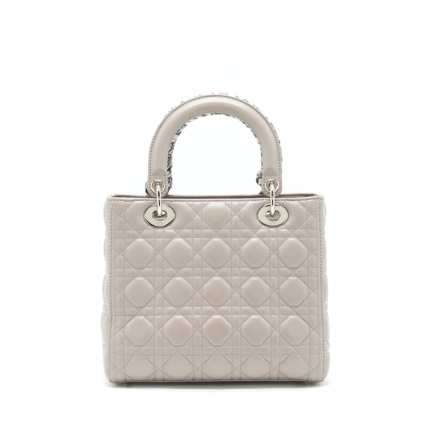 Dior Lady Dior Medium Lambskin Grey With An Extra Twilly