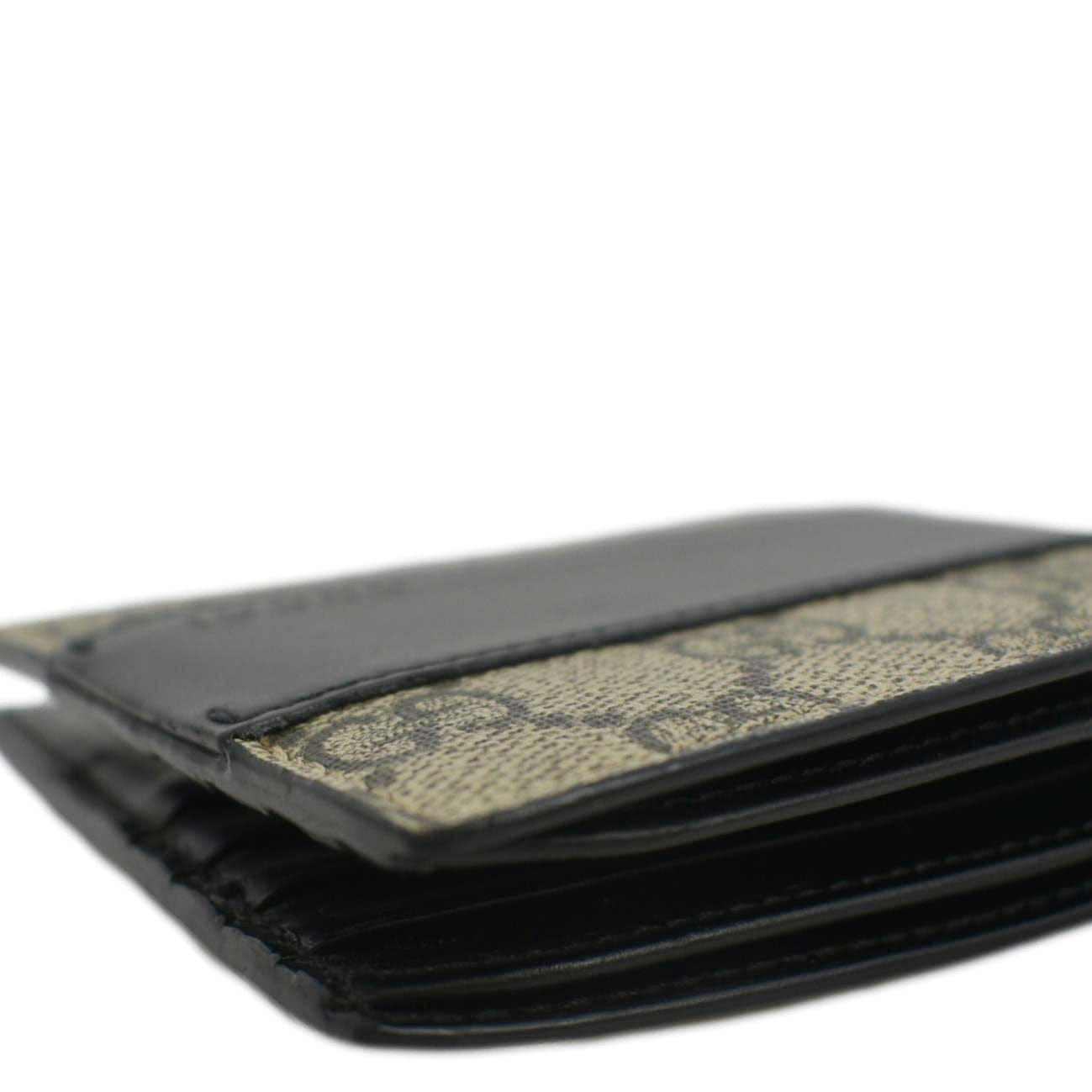 GUCCI GG Supreme Monogram Canvas Bifold Wallet Beige 451240