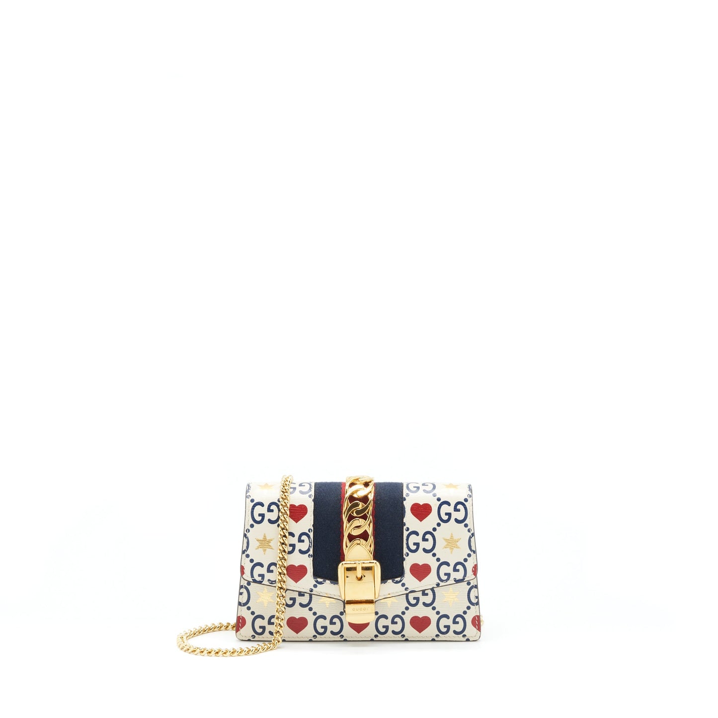 Gucci Mini Sylvie Crossbody Purse White/Multicolour