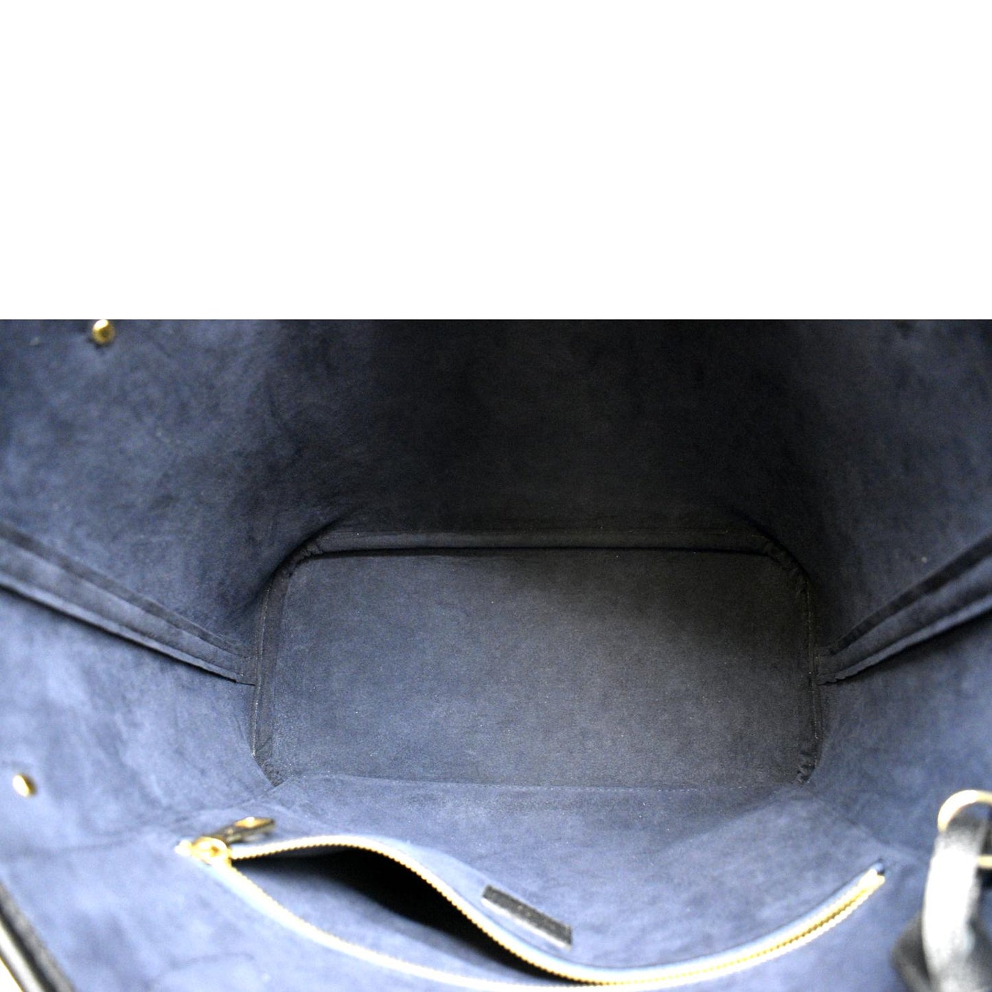LOUIS VUITTON Neverfull MM Monogram Empreinte Leather Tote Bag Black
