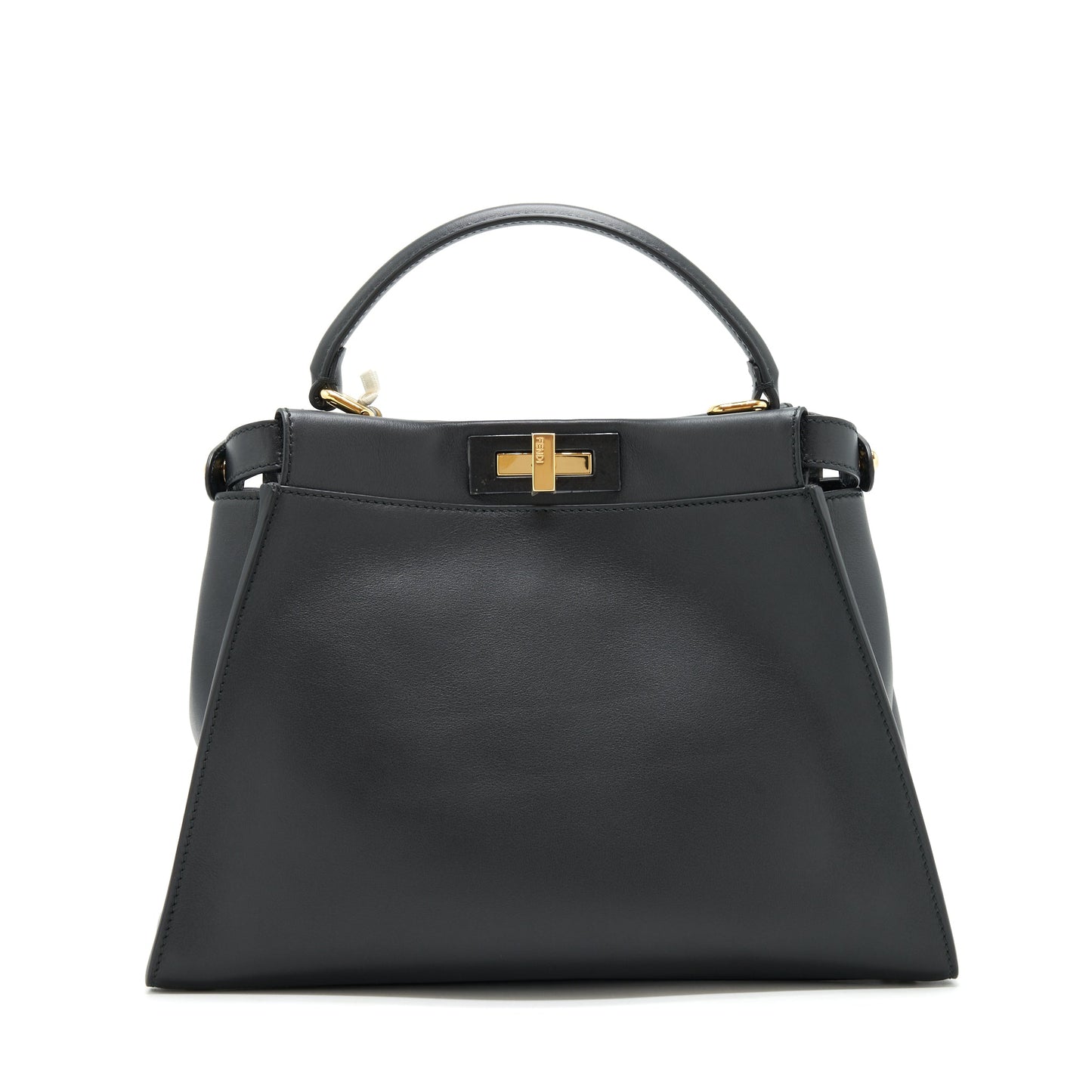 Fendi Medium Peekaboo Black Calfskin with Black/