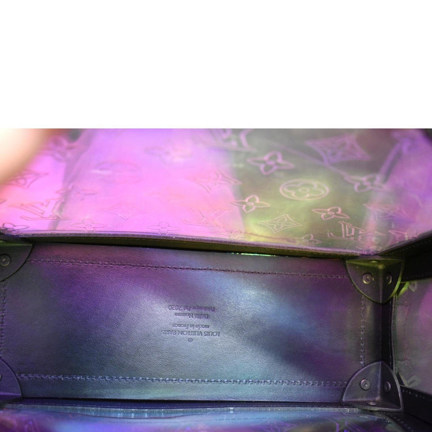 LOUIS VUITTON Soft Trunk Monogram Prism Shoulder Bag Black