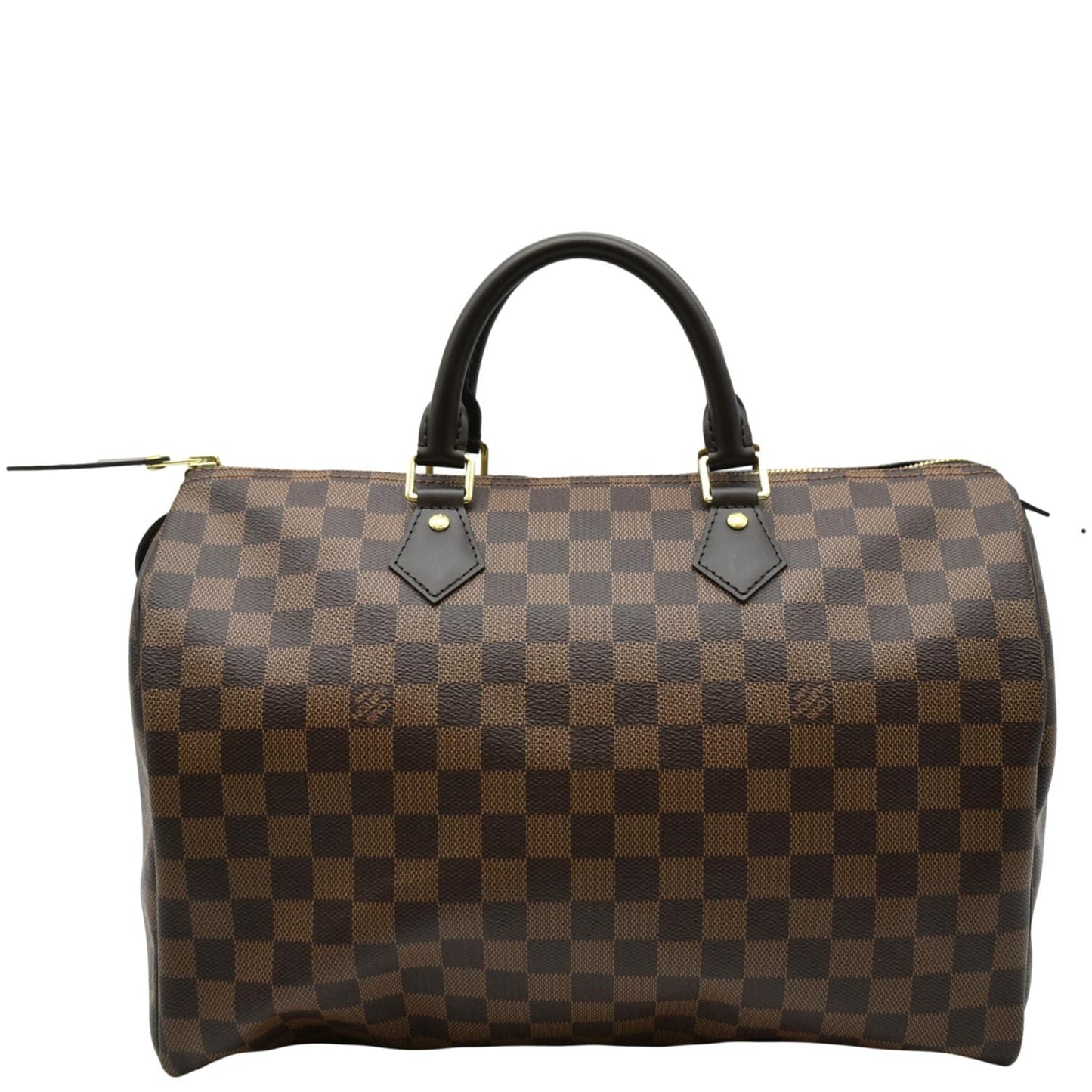 LOUIS VUITTON Speedy 35 Damier Ebene Satchel Bag Brown
