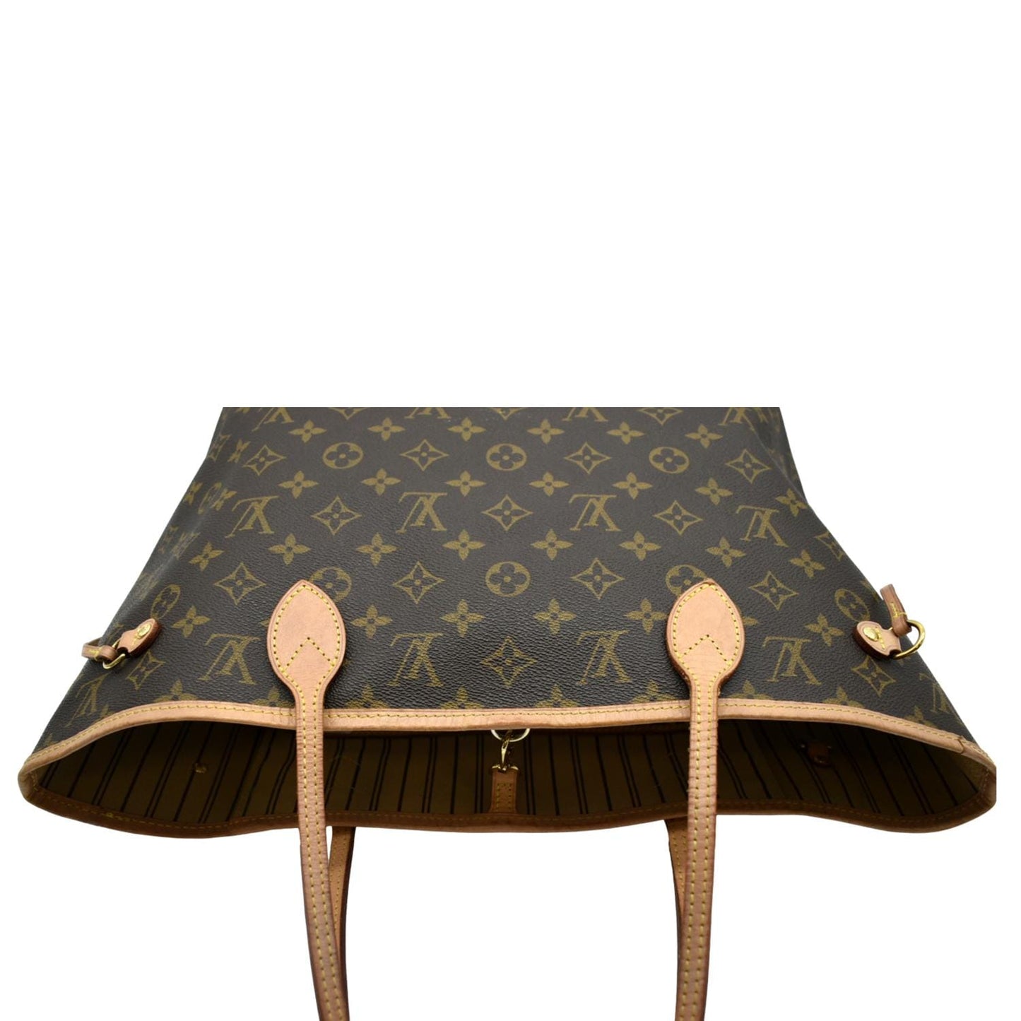 LOUIS VUITTON Neverfull MM Monogram Canvas Tote Bag Brown