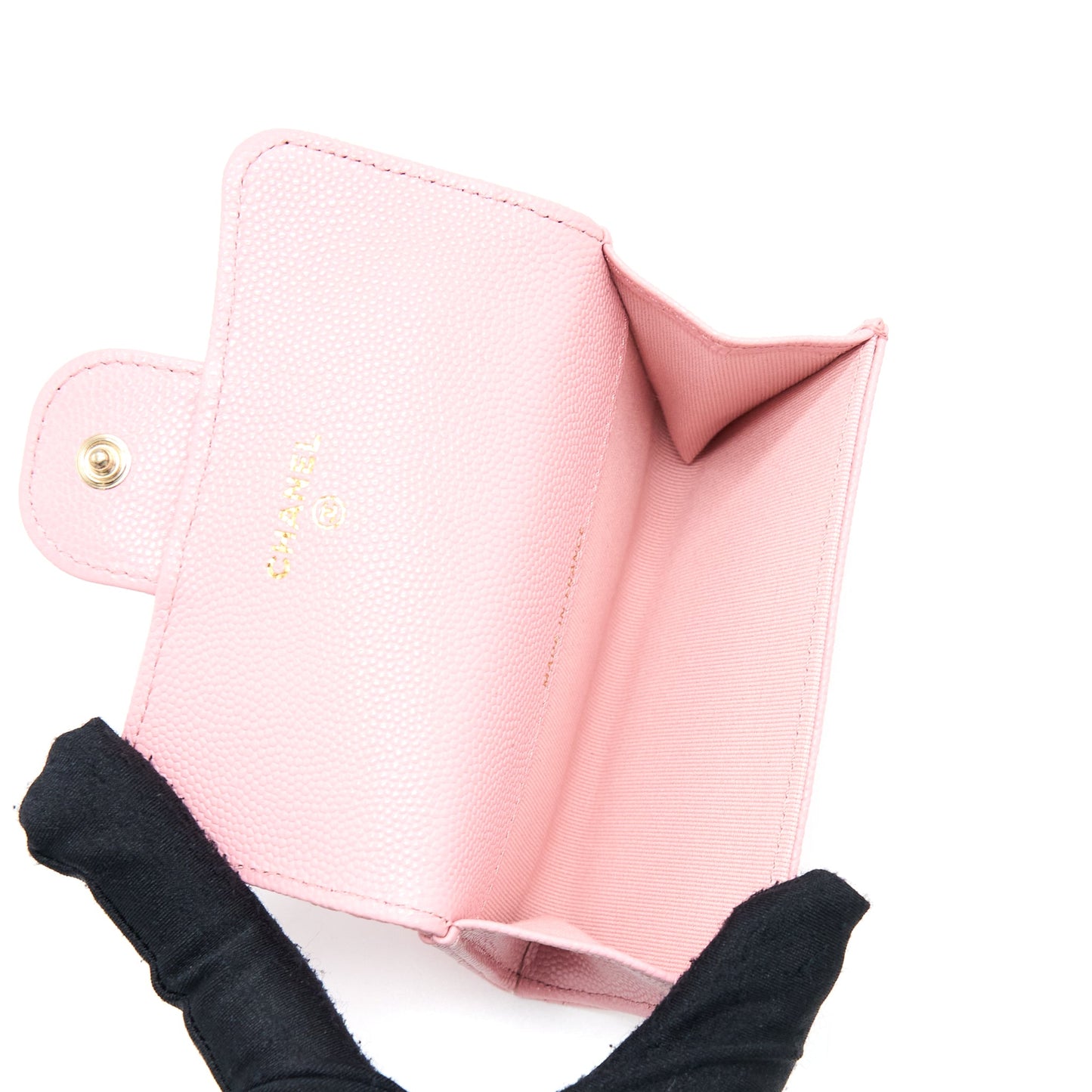 Chanel Classic Flap Card Holder Caviar Light Pink LGHW