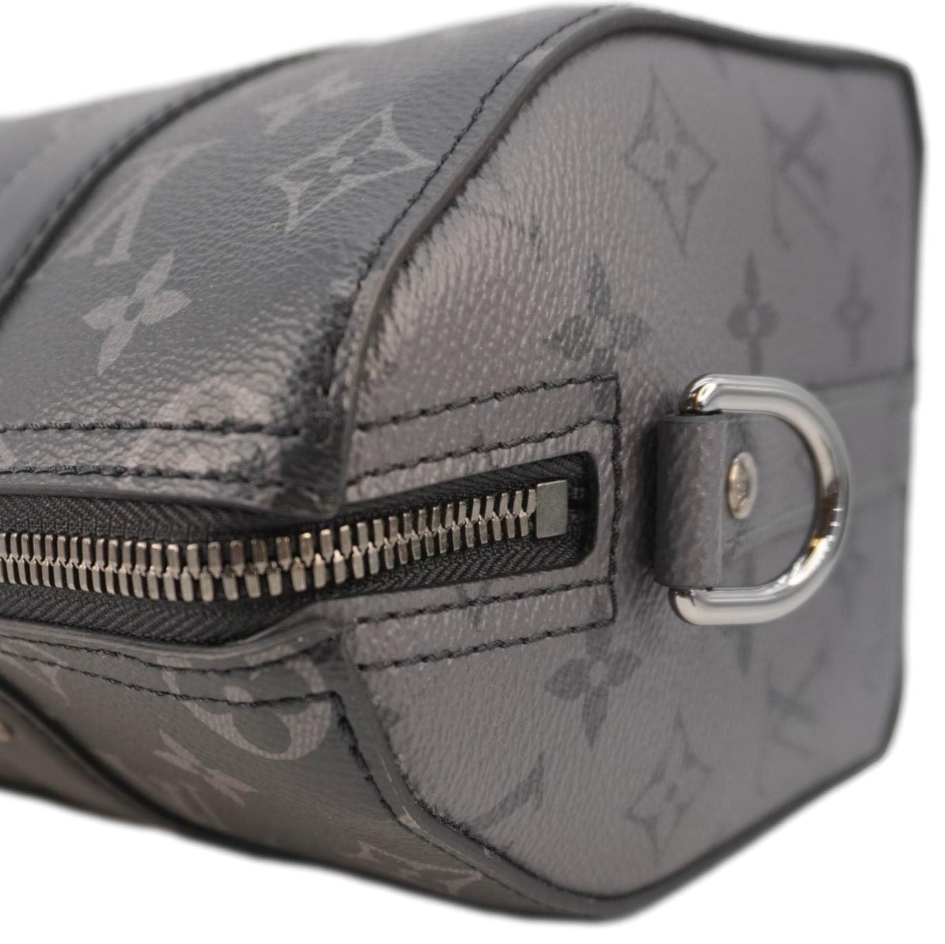 LOUIS VUITTON City Keepall Monogram Eclipse Travel Bag Black