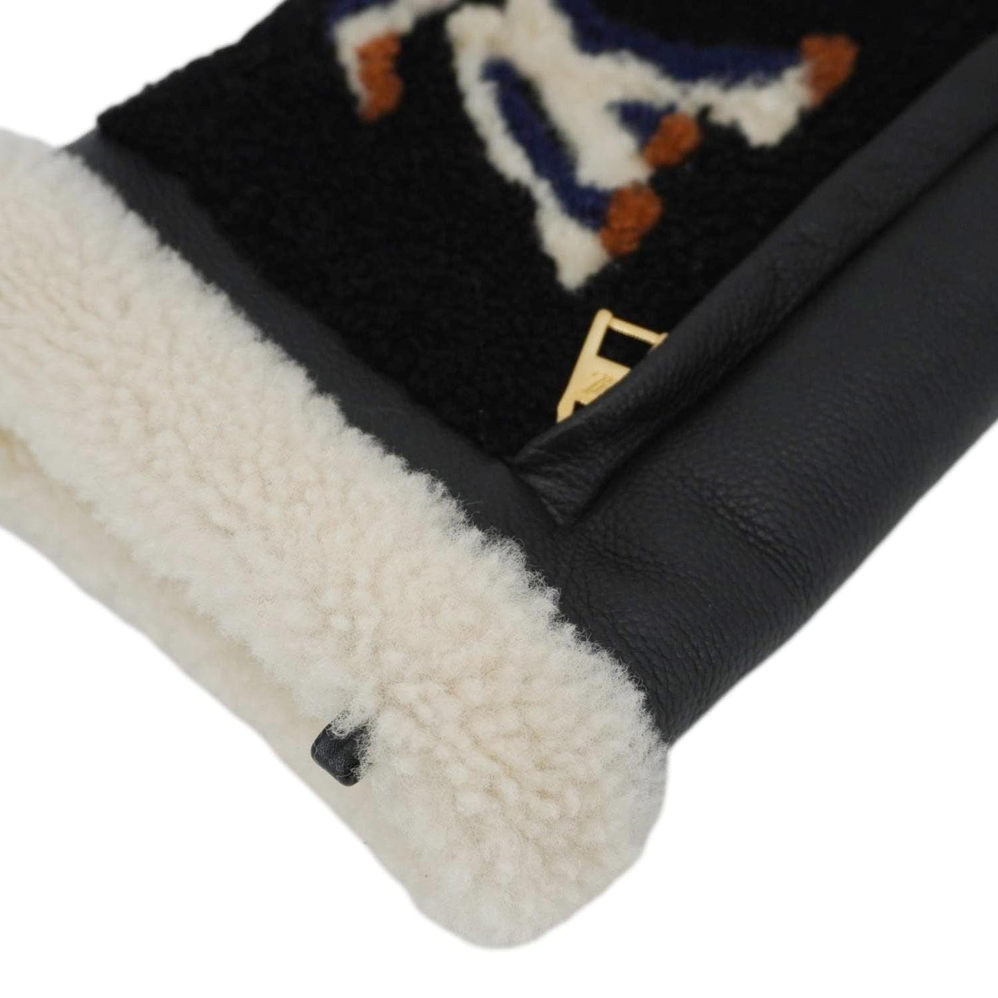 LOUIS VUITTON Teddy Muffle Monogram Calfskin Leather Shoulder Bag Black