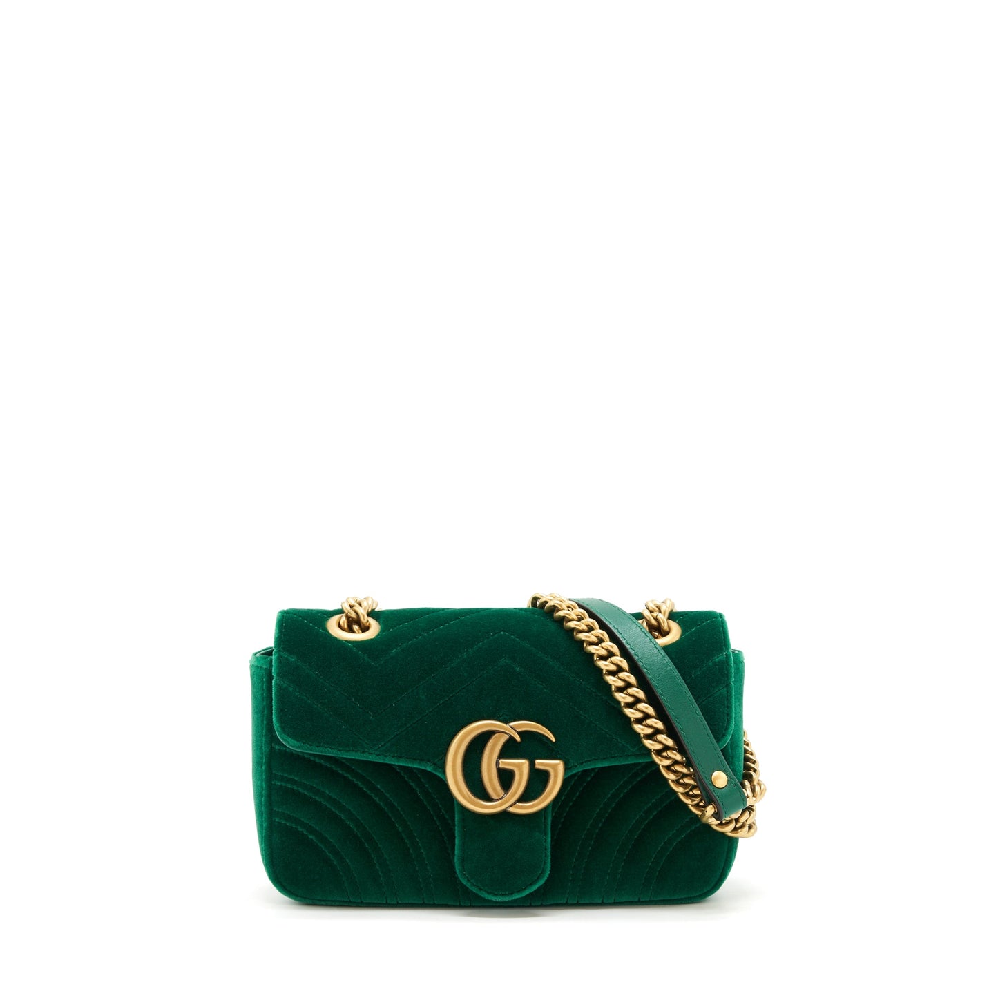 Gucci mini marmont Purse Velvet Green