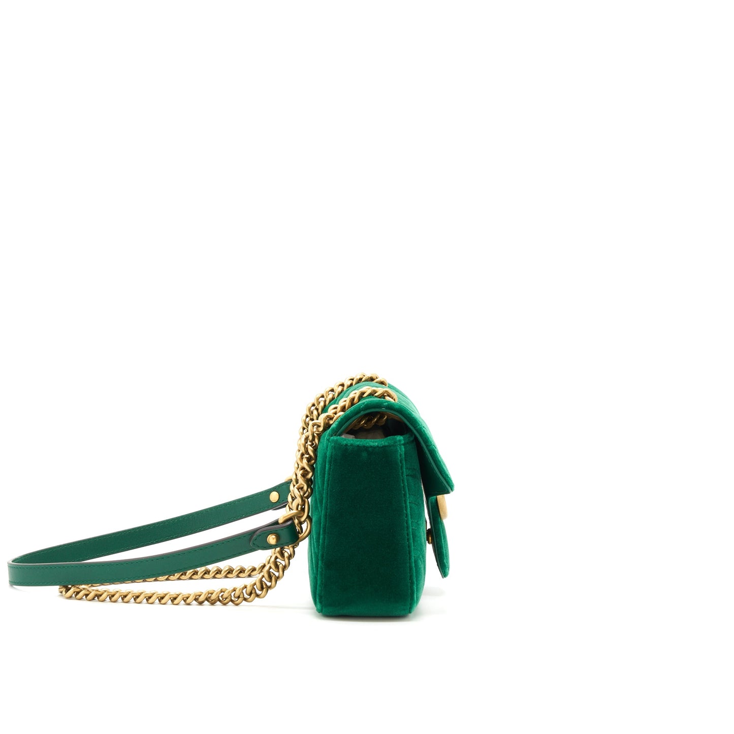 Gucci mini marmont Purse Velvet Green