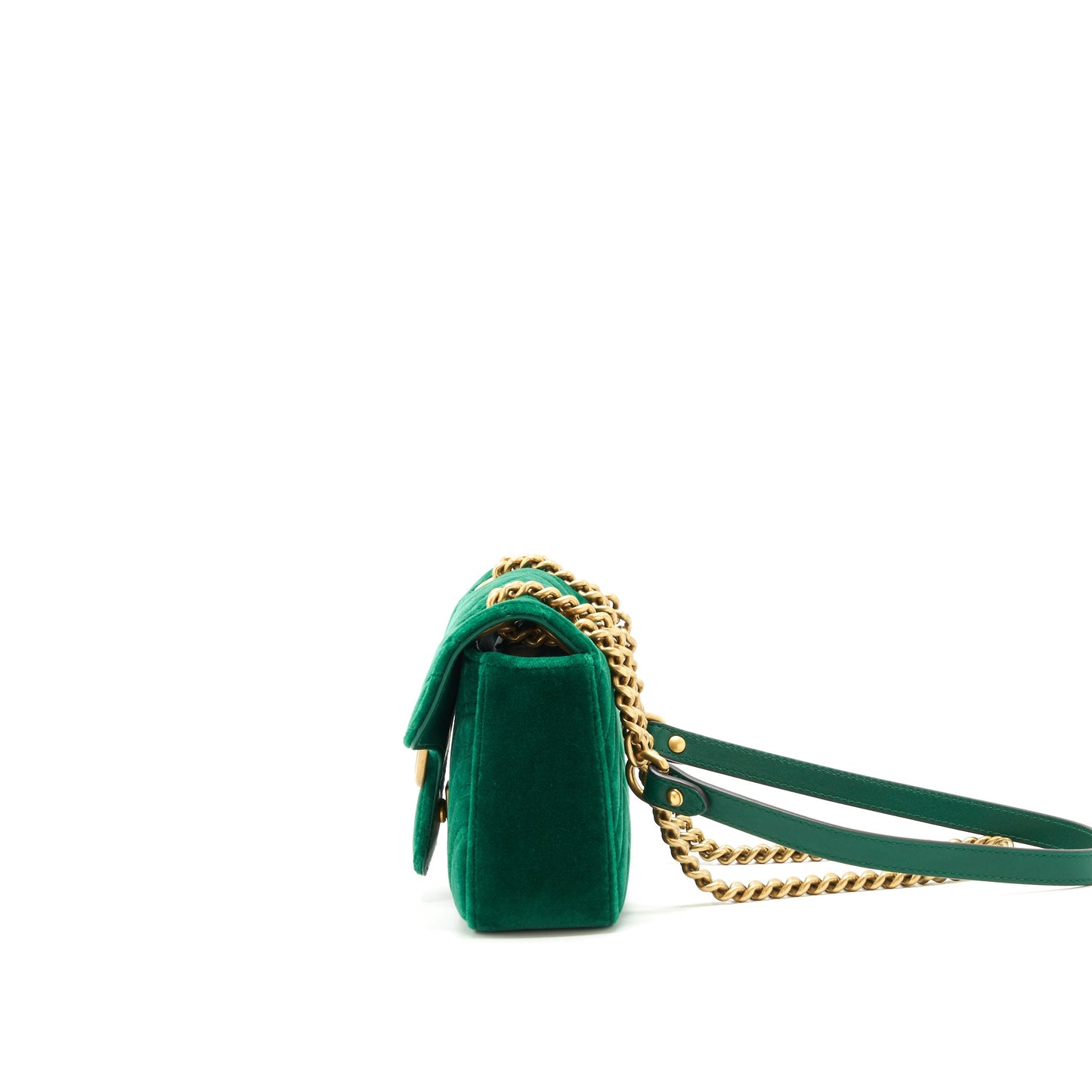 Gucci mini marmont Purse Velvet Green