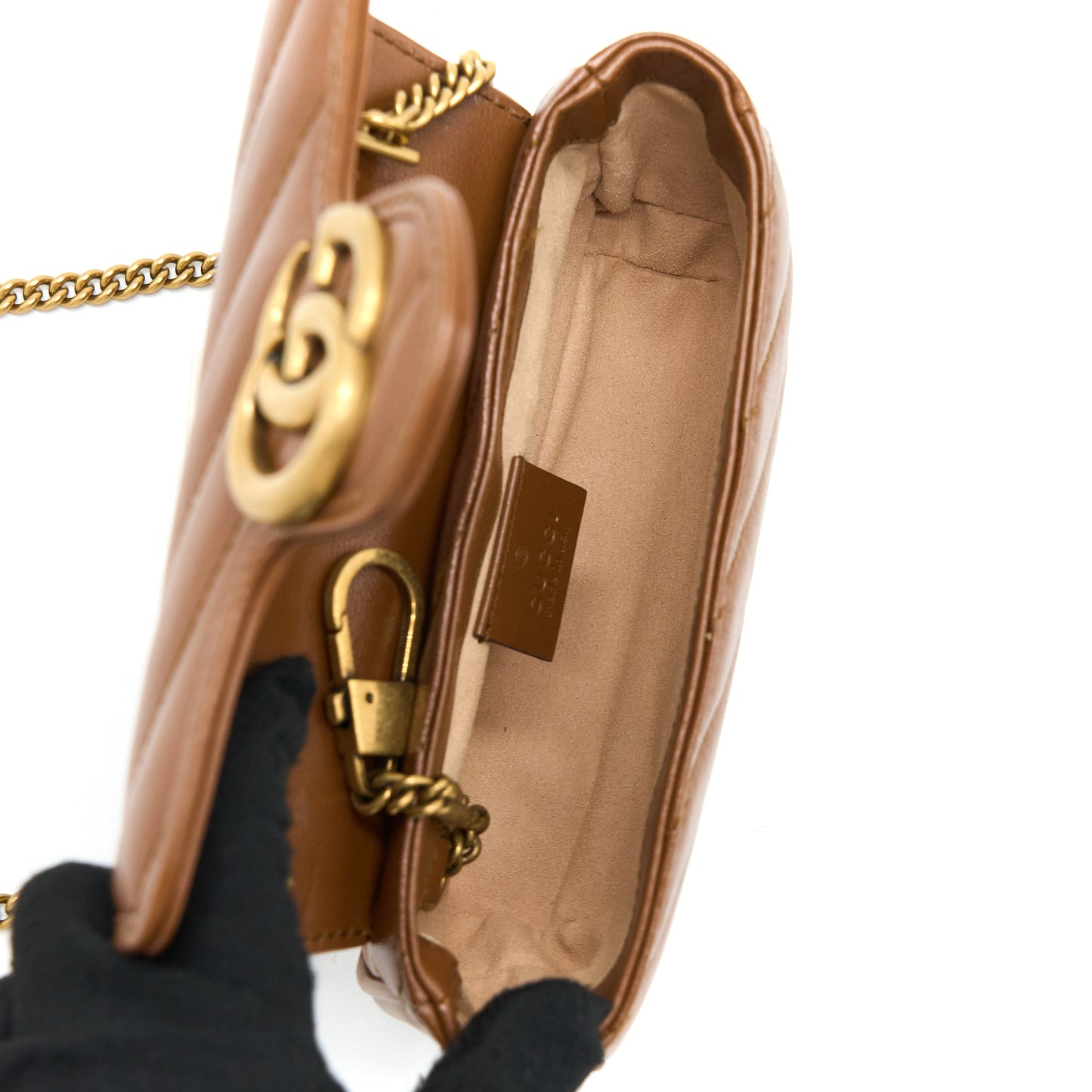 Gucci Marmont Super Mini Calfskin Caramel