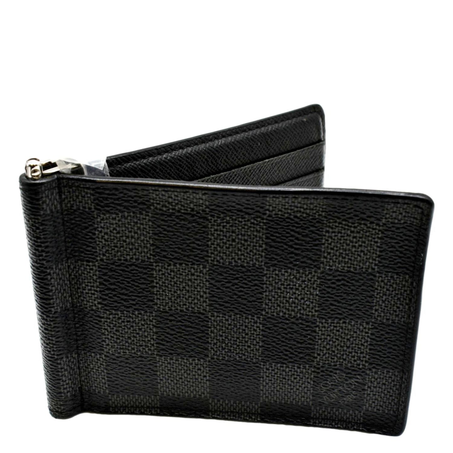 LOUIS VUITTON Pince Money Clip Damier Graphite Wallet Black