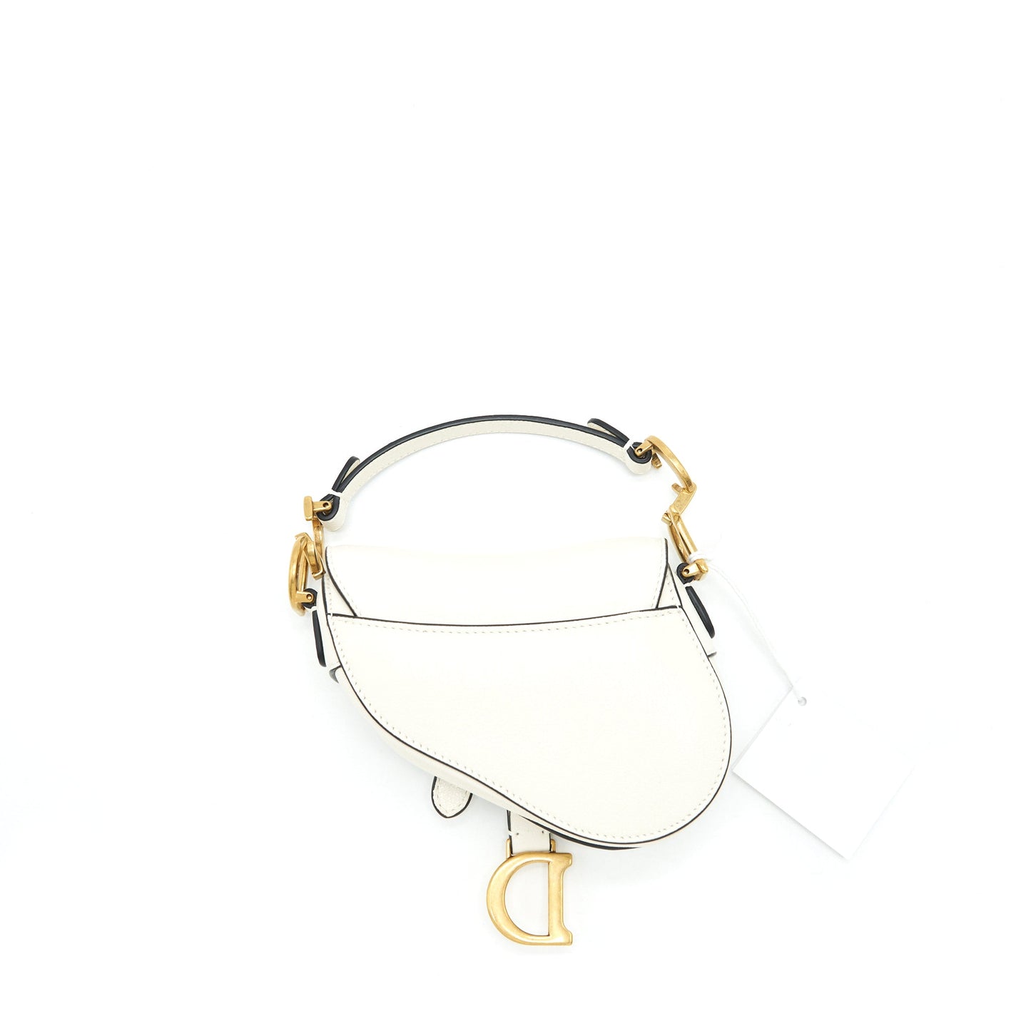 Dior Micro (Super Mini) Saddle Purse Goat Skin White