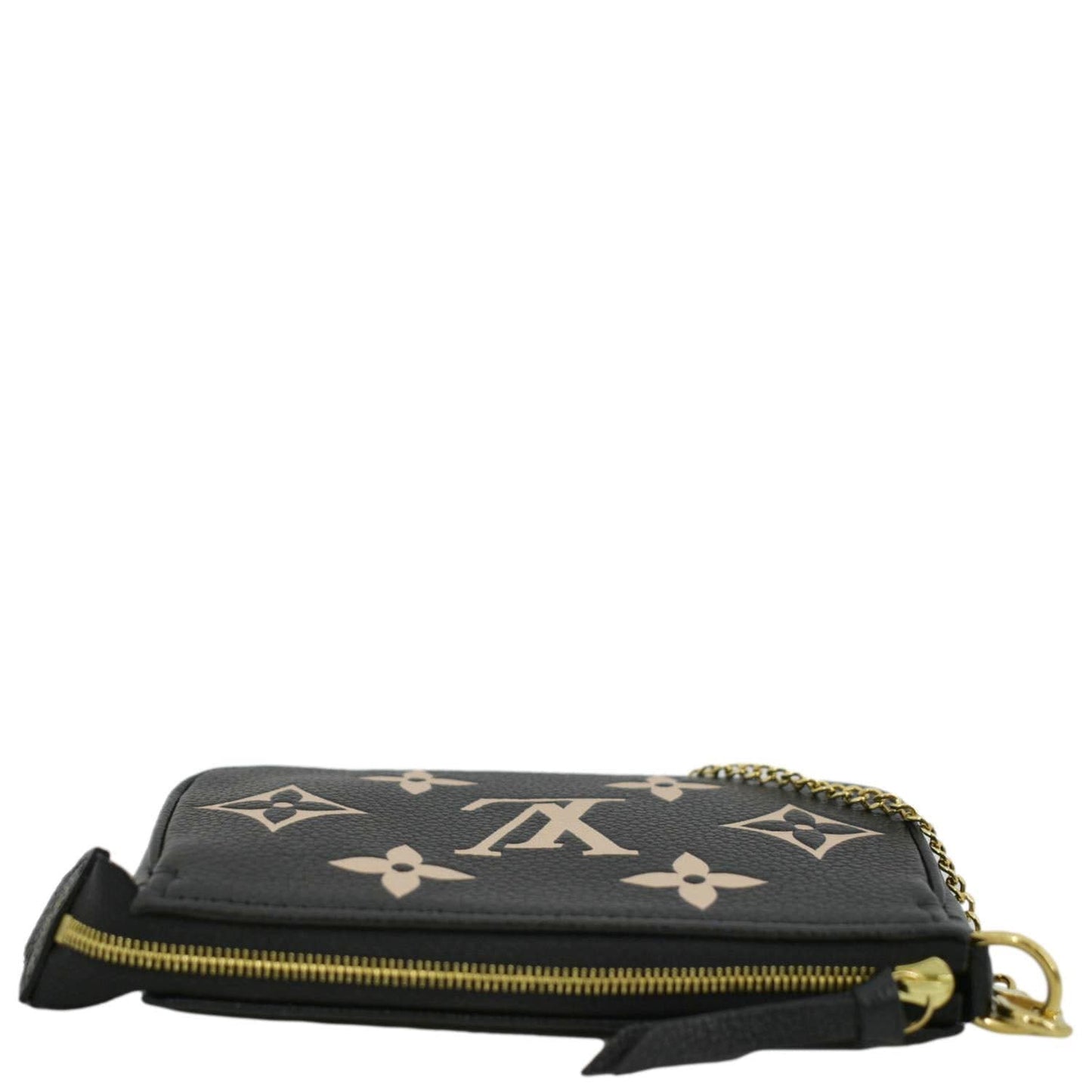 LOUIS VUITTON Mini Pochette Bicolor Monogram Empreinte Accessoires Pouch Black