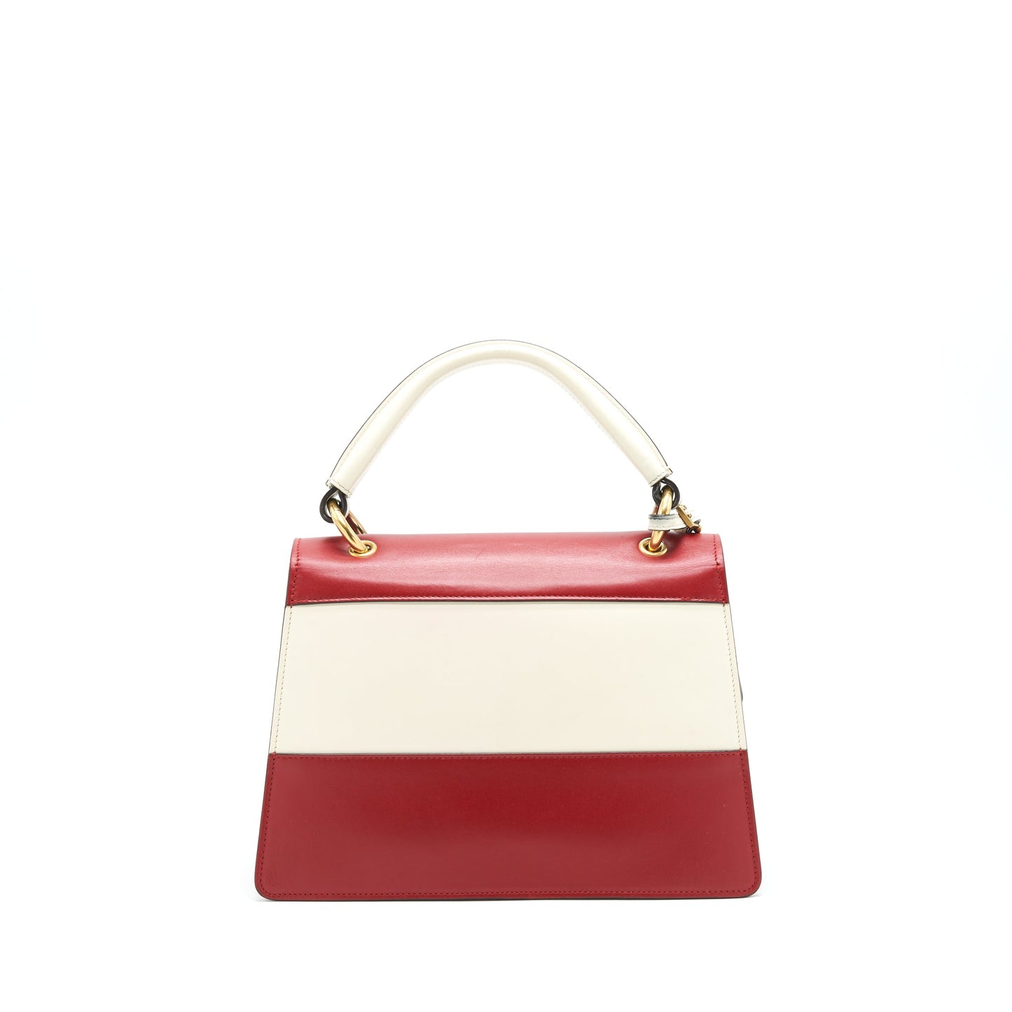 Gucci Queen Margaret Top Handle Purse White/ Red