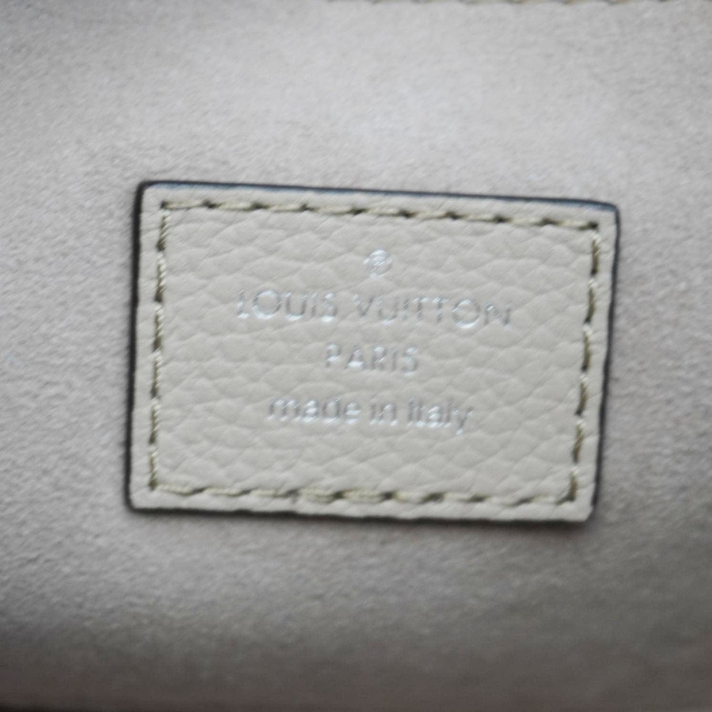 LOUIS VUITTON Baia PM Perforated Mahina Leather Shoulder Bag Galet Gray