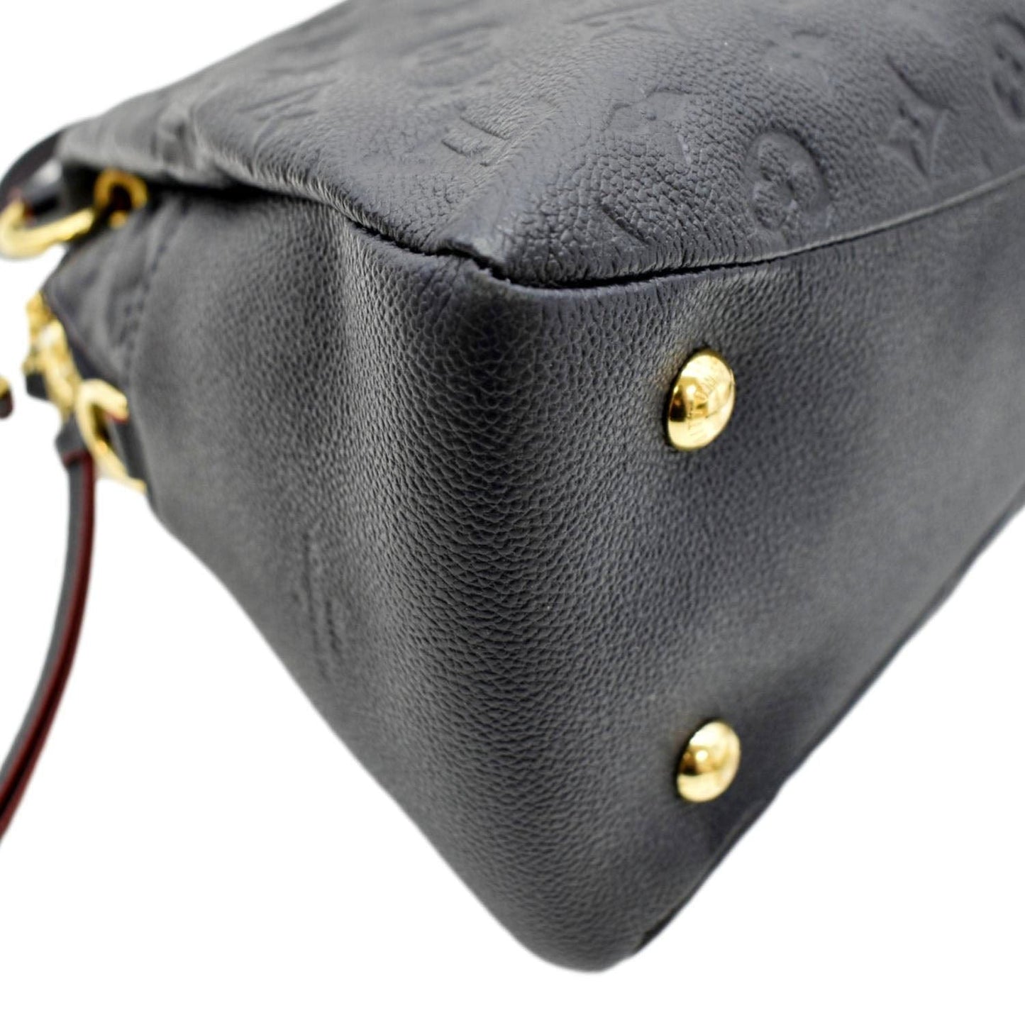 LOUIS VUITTON Ponthieu PM Empreinte Leather Shoulder Bag Navy Blue