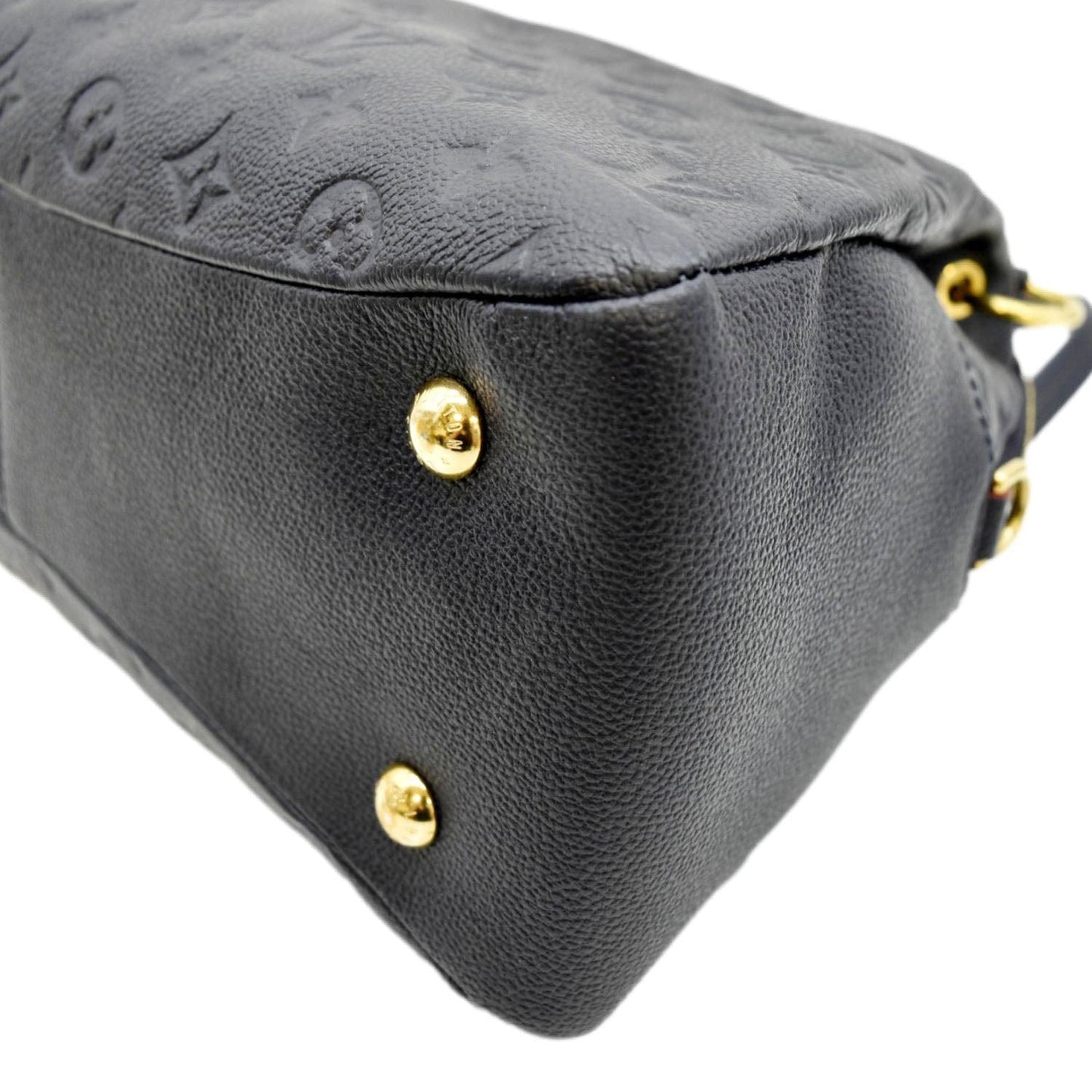 LOUIS VUITTON Ponthieu PM Empreinte Leather Shoulder Bag Navy Blue